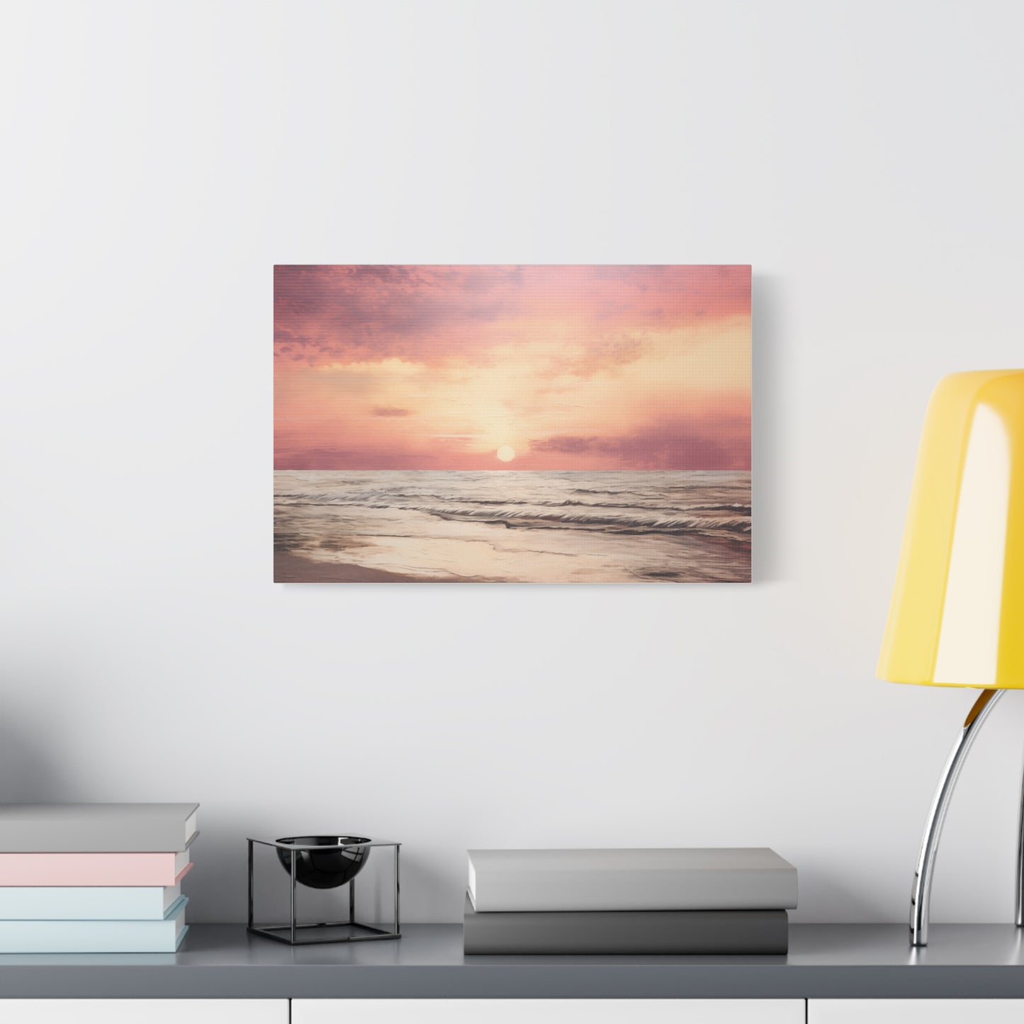 Seaside Sunset Oil Painting Canvas Print Canvas Art & Wall Decor Canvas Decor Hanging Hardware Home & Living Matte Mother's Day Spring Essentials Sustainable