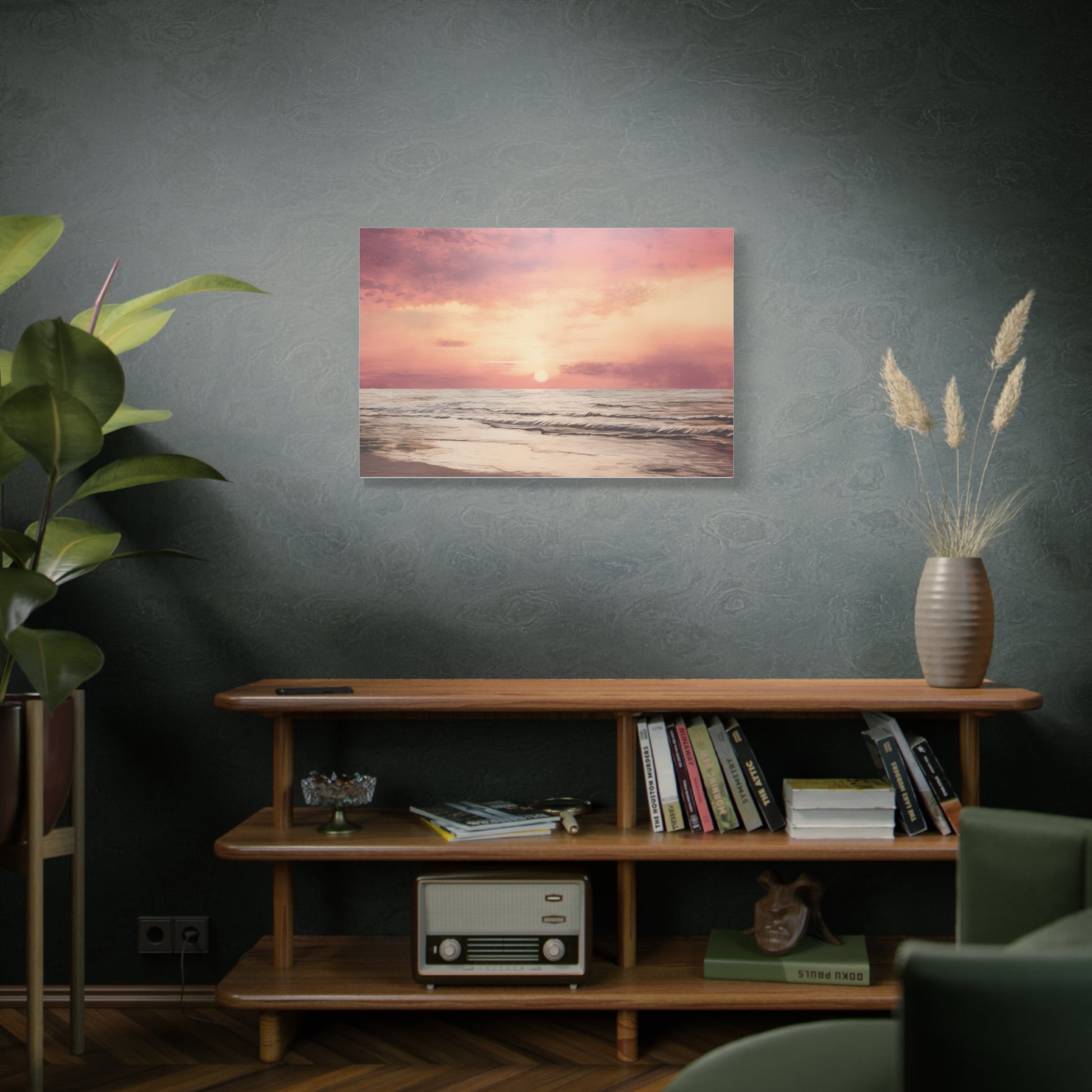 Seaside Sunset Oil Painting Canvas Print Canvas Art & Wall Decor Canvas Decor Hanging Hardware Home & Living Matte Mother's Day Spring Essentials Sustainable