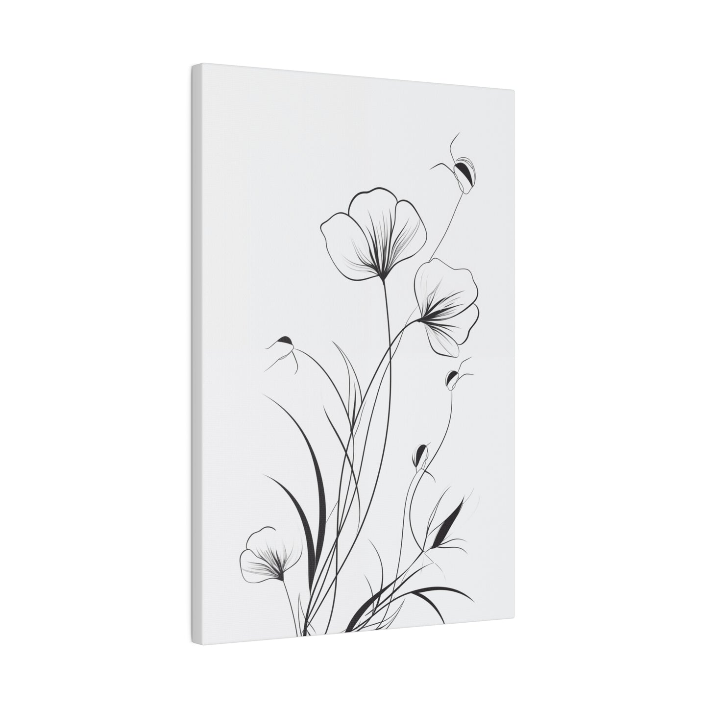 Floral Minimalistic Line Art Canvas Print 12″ x 18″ (Vertical) 0.75'' Canvas Art & Wall Decor Canvas Decor Eco-friendly Hanging Hardware Holiday Picks Home & Living Indoor Matte Seasonal Picks Sustainable Wall Wood