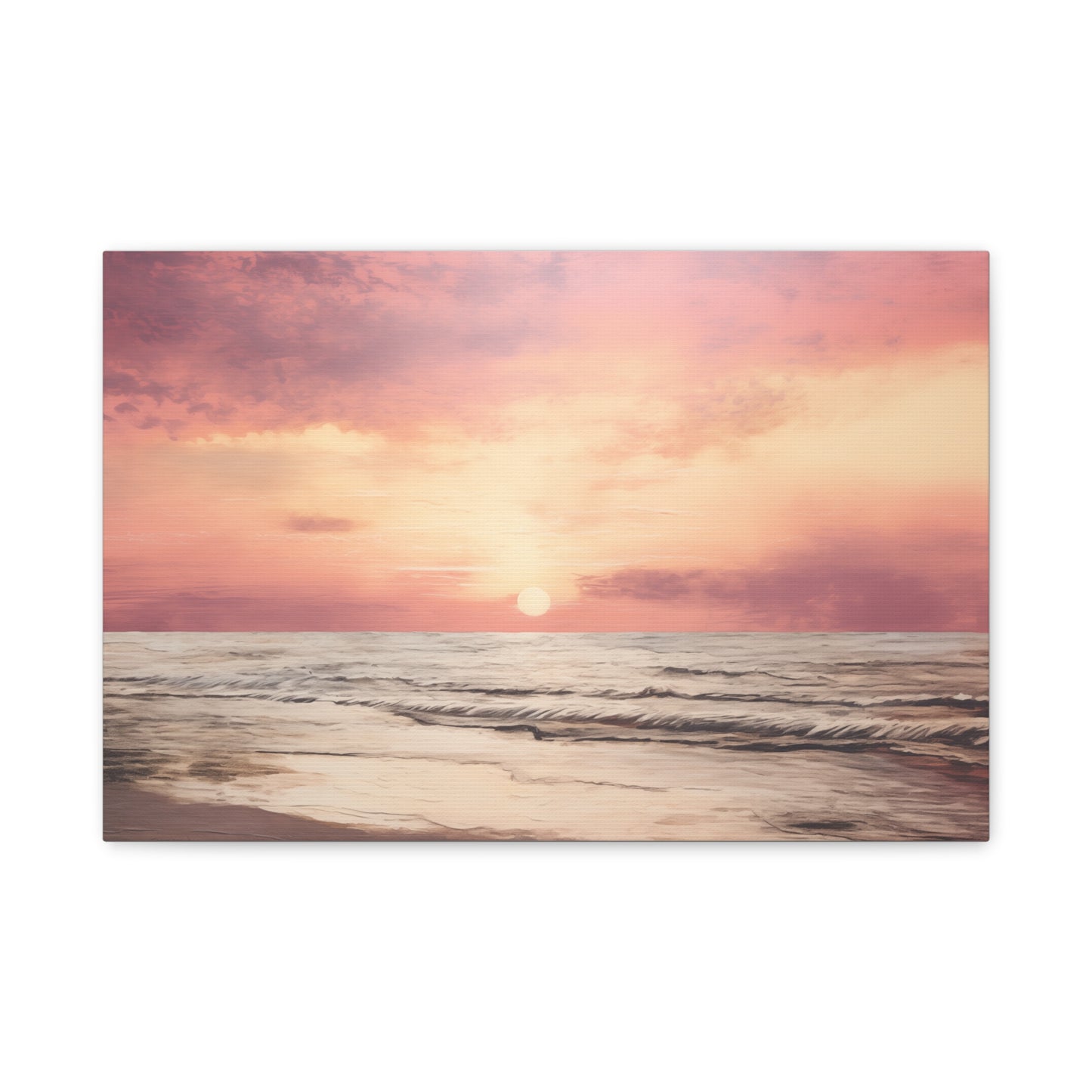 Seaside Sunset Oil Painting Canvas Print Canvas Art & Wall Decor Canvas Decor Hanging Hardware Home & Living Matte Mother's Day Spring Essentials Sustainable