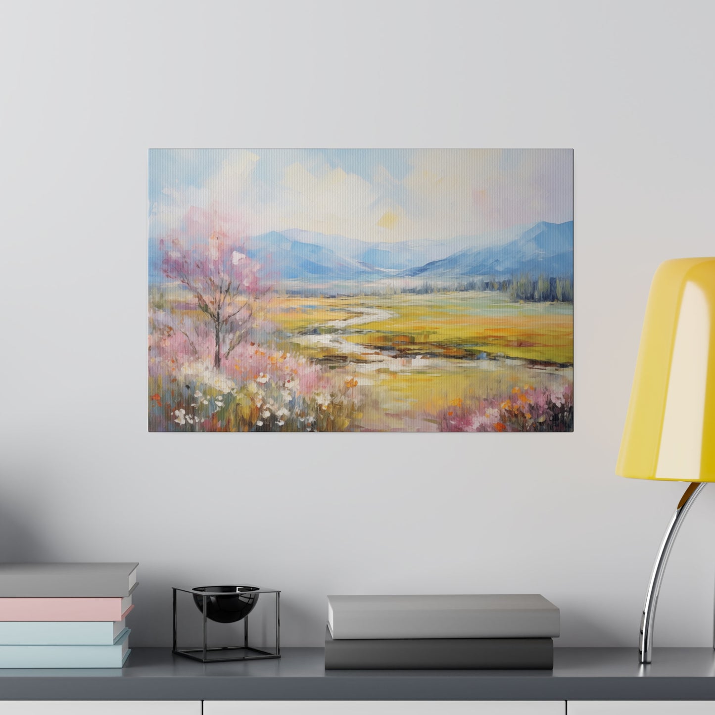 Abstract Spring Landscape Oil Painting Canvas Print Canvas Art & Wall Decor Canvas Decor Eco-friendly Hanging Hardware Holiday Picks Home & Living Indoor Matte Seasonal Picks Sustainable Wall Wood