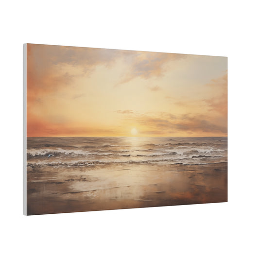 Beach Sunrise Abstract Beachscape Oil Painting Canvas Print 24″ x 16″ (Horizontal) 0.75'' Canvas Art & Wall Decor Canvas Decor Eco-friendly Hanging Hardware Holiday Picks Home & Living Indoor Matte Seasonal Picks Sustainable Wall Wood