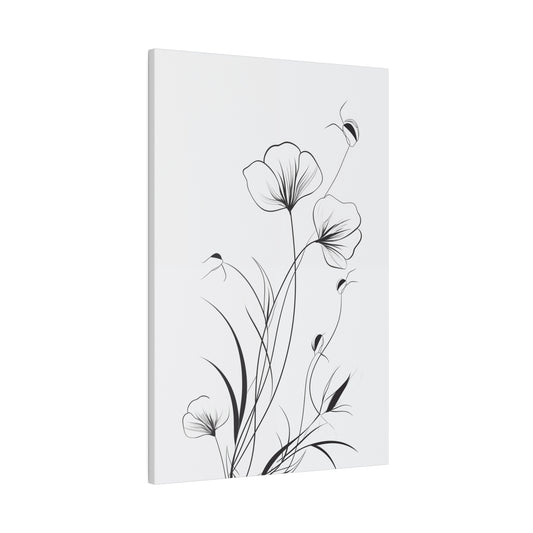 Floral Minimalistic Line Art Canvas Print 16″ x 24″ (Vertical) 0.75'' Canvas Art & Wall Decor Canvas Decor Eco-friendly Hanging Hardware Holiday Picks Home & Living Indoor Matte Seasonal Picks Sustainable Wall Wood