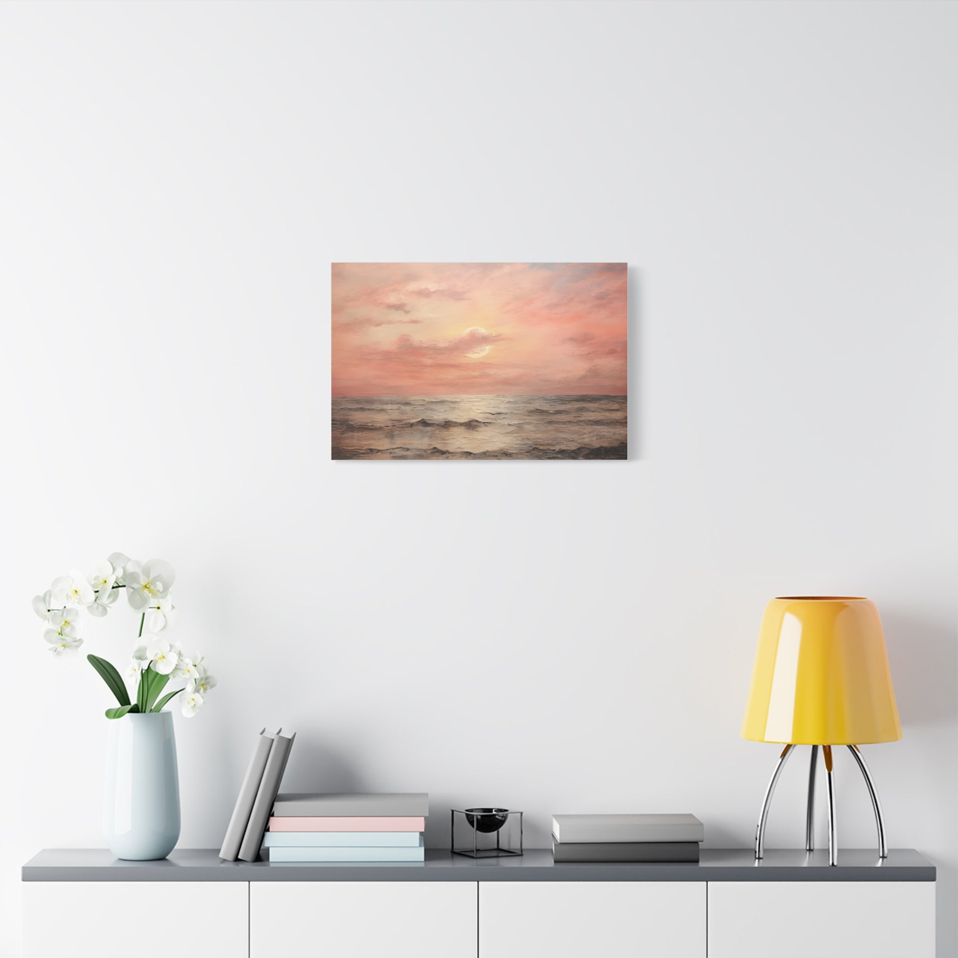 Oceanside Sunset Oil Painting Canvas Print Canvas Art & Wall Decor Canvas Decor Hanging Hardware Home & Living Matte Mother's Day Spring Essentials Sustainable