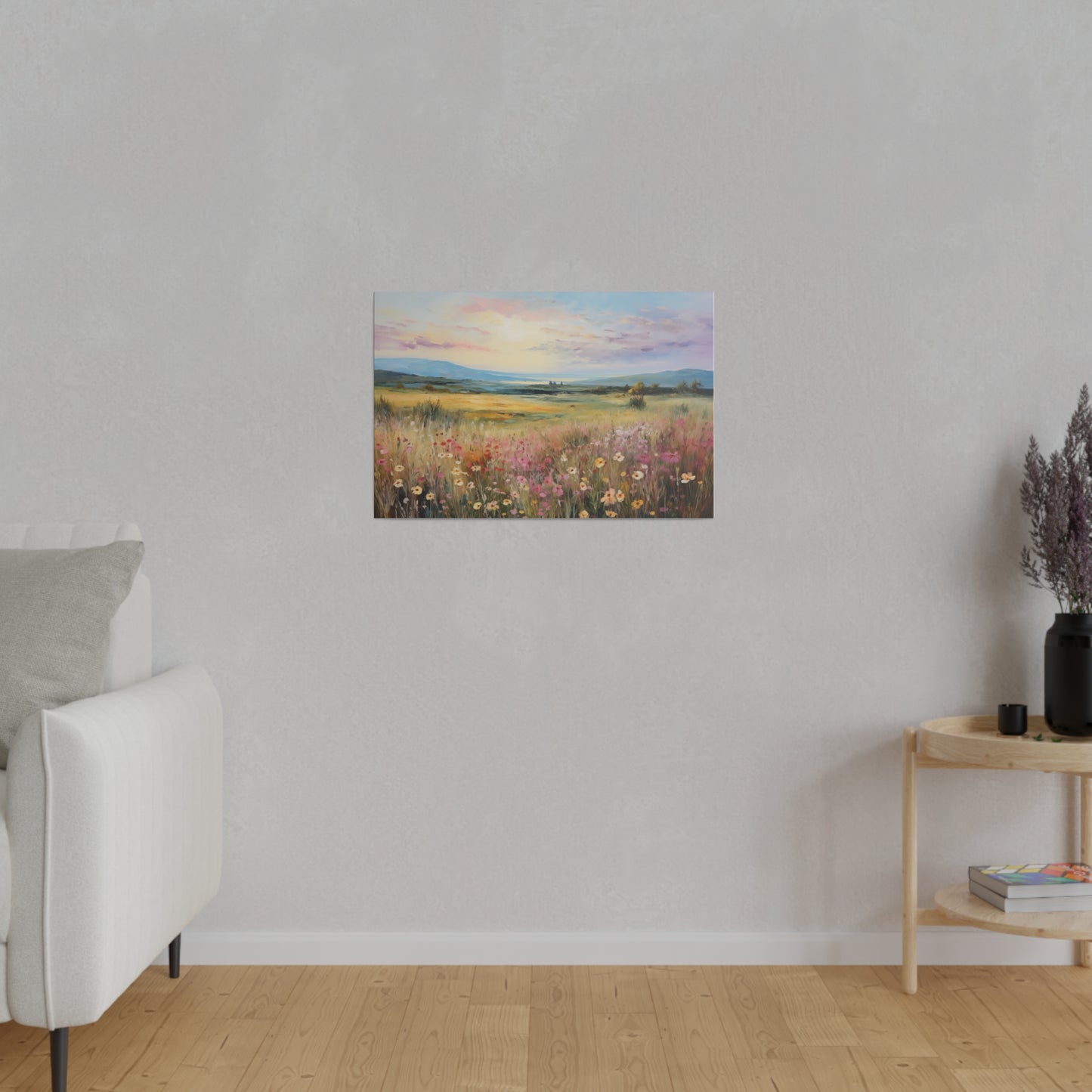 Spring Wildflower Landscape Floral Oil Canvas Print Canvas Art & Wall Decor Canvas Decor Eco-friendly Hanging Hardware Holiday Picks Home & Living Indoor Matte Seasonal Picks Sustainable Wall Wood