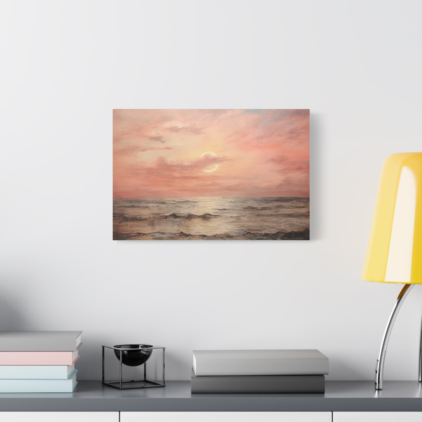 Oceanside Sunset Oil Painting Canvas Print Canvas Art & Wall Decor Canvas Decor Hanging Hardware Home & Living Matte Mother's Day Spring Essentials Sustainable