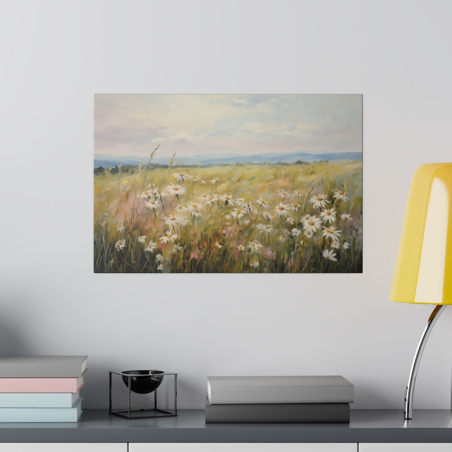 Spring Decor Wildflower Field Pastel Oil Painting Canvas Print Canvas Art & Wall Decor Canvas Decor Eco-friendly Hanging Hardware Holiday Picks Home & Living Indoor Matte Seasonal Picks Sustainable Wall Wood