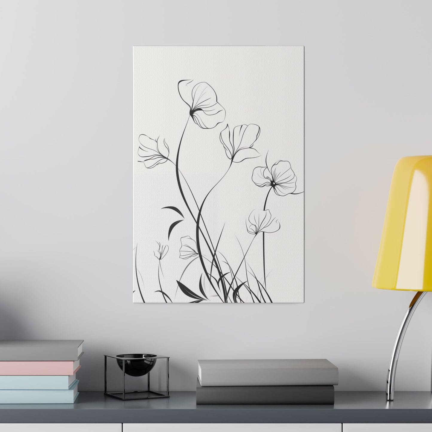 Floral Monochrome Line Art Canvas Print Canvas Art & Wall Decor Canvas Decor Eco-friendly Hanging Hardware Holiday Picks Home & Living Indoor Matte Seasonal Picks Sustainable Wall Wood