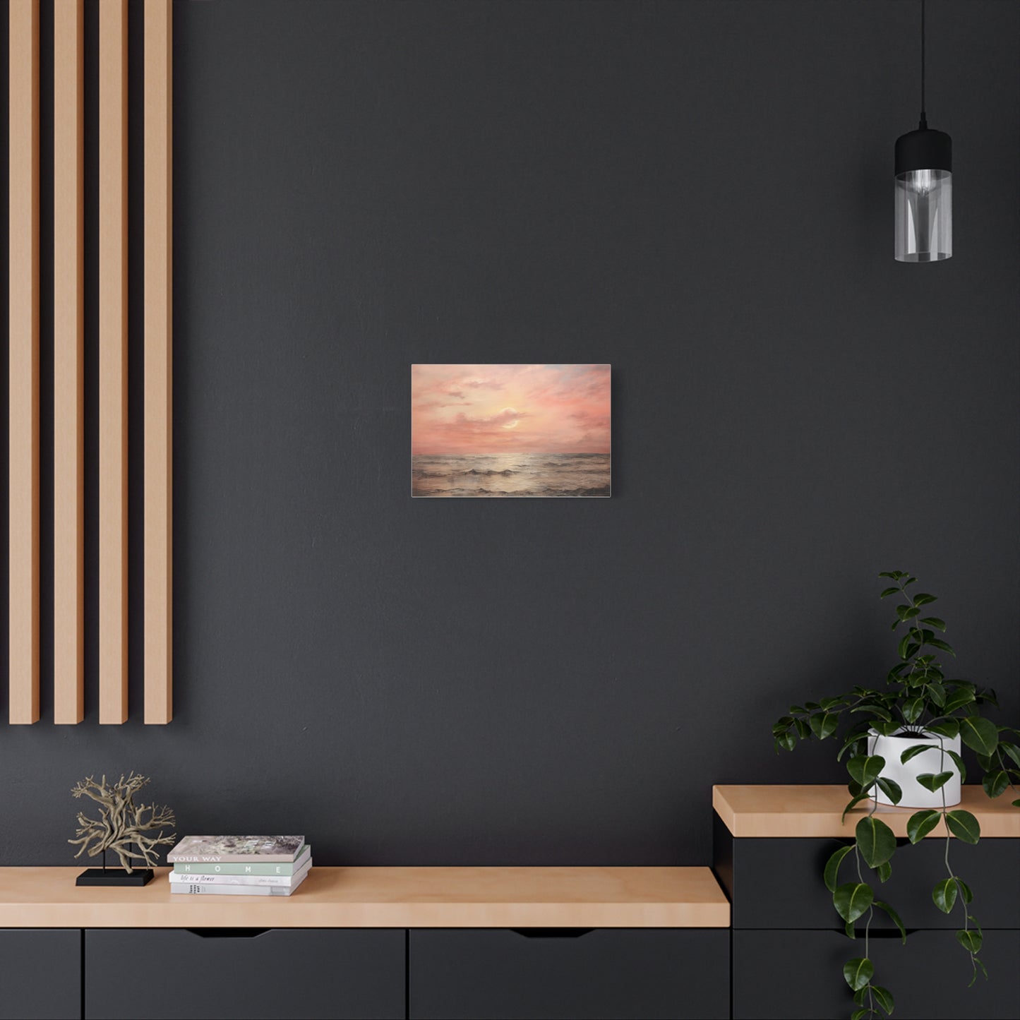 Oceanside Sunset Oil Painting Canvas Print Canvas Art & Wall Decor Canvas Decor Hanging Hardware Home & Living Matte Mother's Day Spring Essentials Sustainable