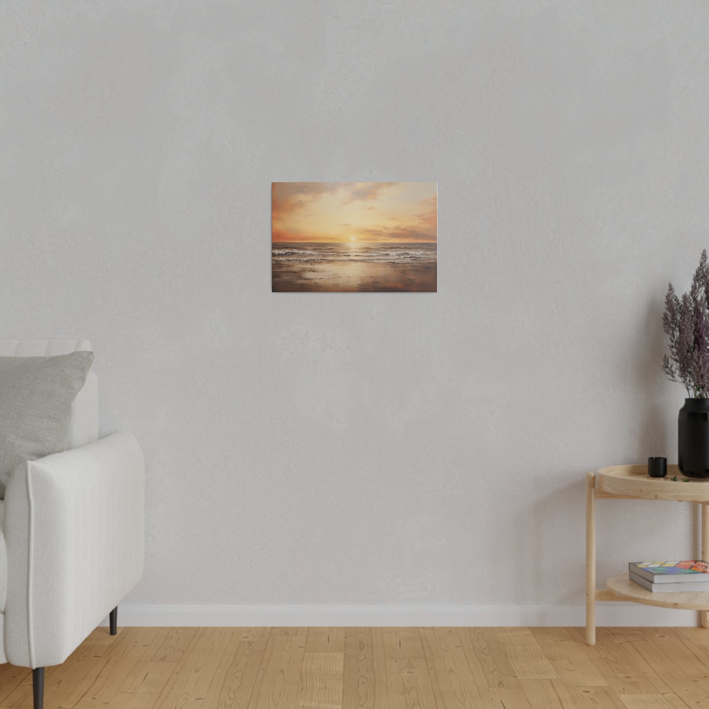 Beach Sunrise Abstract Beachscape Oil Painting Canvas Print Canvas Art & Wall Decor Canvas Decor Eco-friendly Hanging Hardware Holiday Picks Home & Living Indoor Matte Seasonal Picks Sustainable Wall Wood