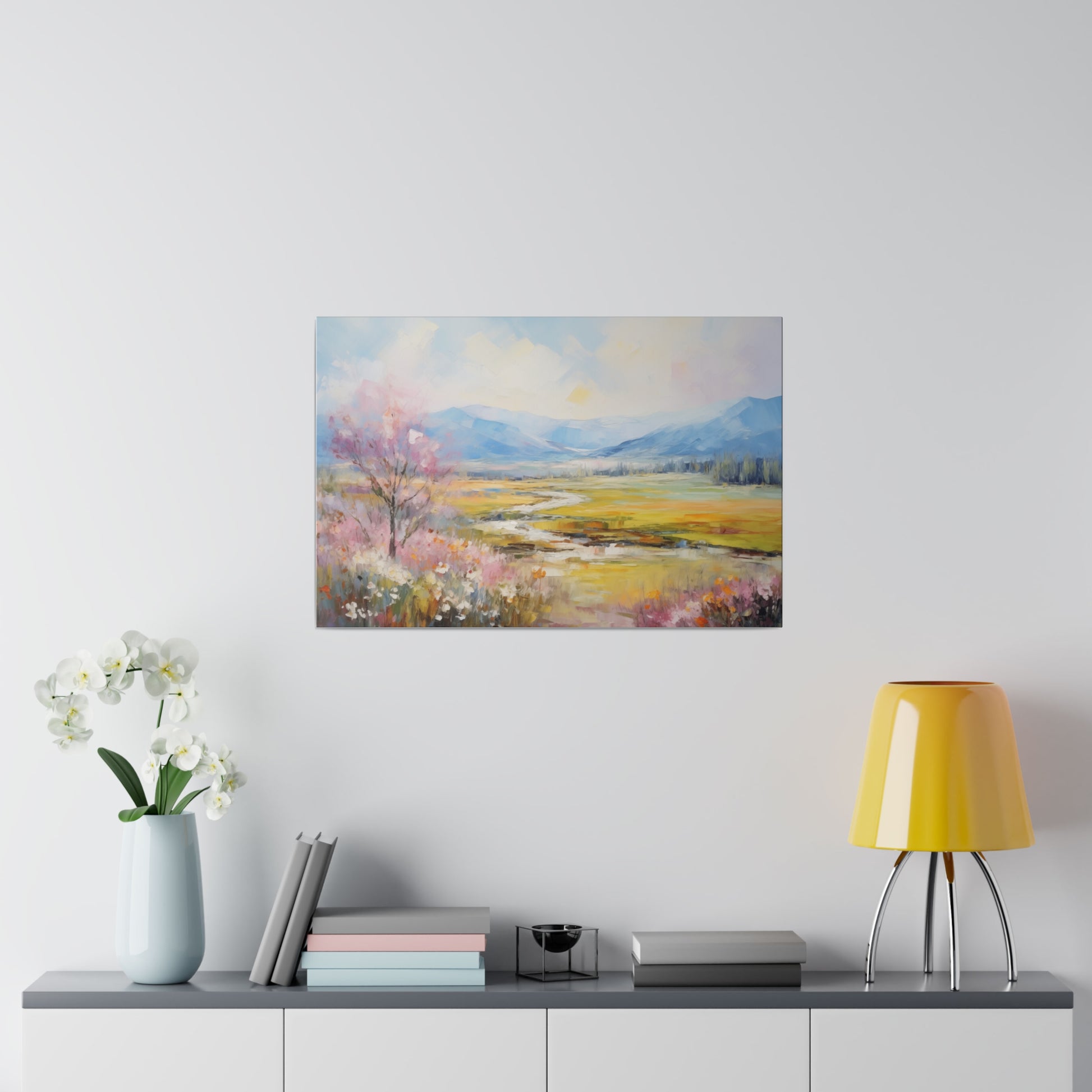 Abstract Spring Landscape Oil Painting Canvas Print Canvas Art & Wall Decor Canvas Decor Eco-friendly Hanging Hardware Holiday Picks Home & Living Indoor Matte Seasonal Picks Sustainable Wall Wood