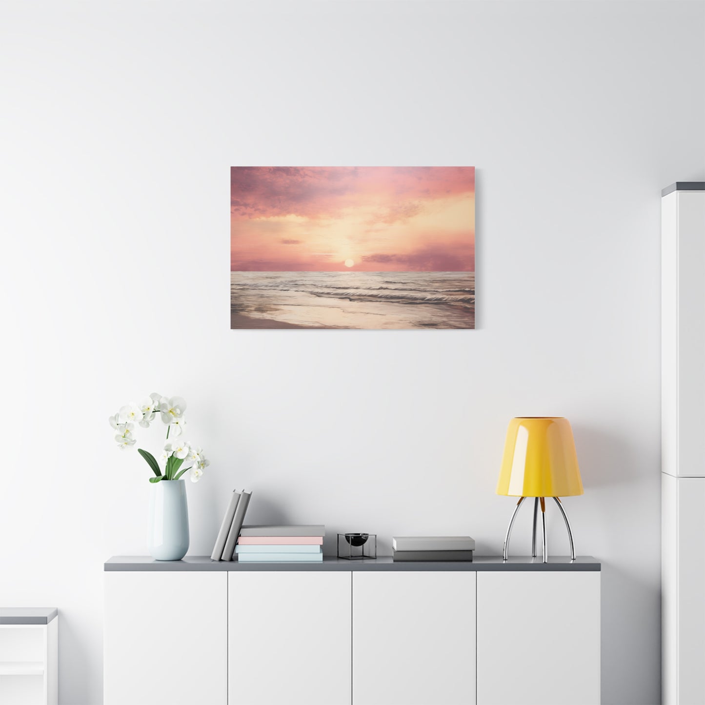 Seaside Sunset Oil Painting Canvas Print Canvas Art & Wall Decor Canvas Decor Hanging Hardware Home & Living Matte Mother's Day Spring Essentials Sustainable