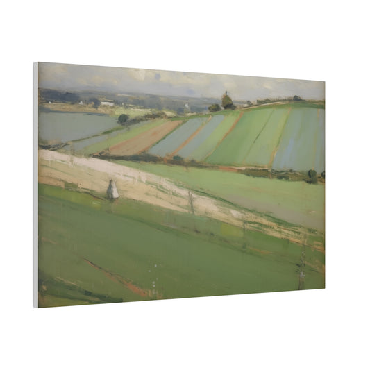 Rolling Hills Countryside Vintage Style Oil Painting Canvas Print 24″ x 16″ (Horizontal) 0.75'' Canvas Art & Wall Decor Canvas Decor Eco-friendly Hanging Hardware Holiday Picks Home & Living Indoor Matte Seasonal Picks Sustainable Wall Wood