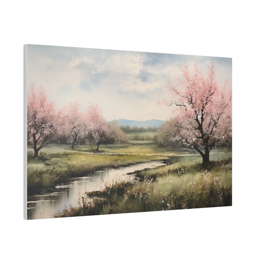 Spring Decor Blossom Landscape Vintage Style Oil Painting Wall Art Canvas Print 24″ x 16″ (Horizontal) 0.75'' Canvas Art & Wall Decor Canvas Decor Eco-friendly Hanging Hardware Holiday Picks Home & Living Indoor Matte Seasonal Picks Sustainable Wall Wood