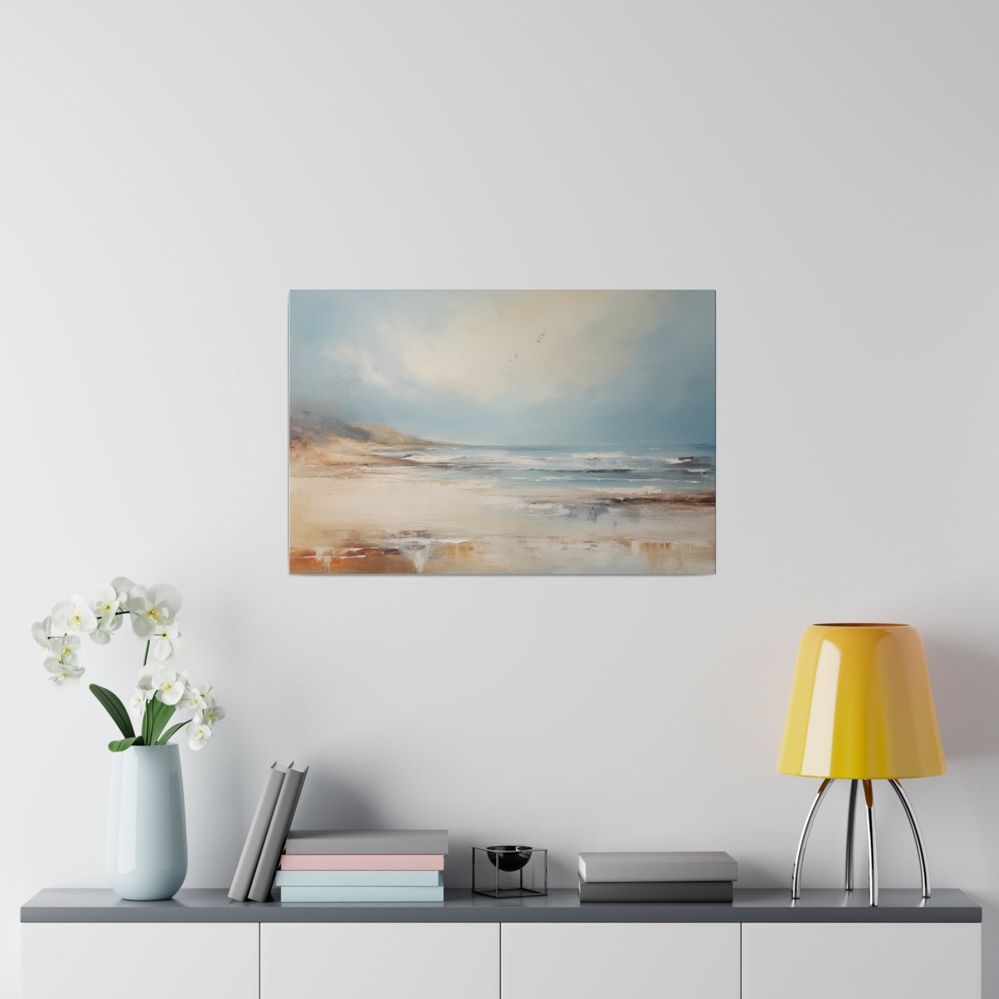 Abstract Seascape Modern Oil Painting Canvas Print Canvas Art & Wall Decor Canvas Decor Eco-friendly Hanging Hardware Holiday Picks Home & Living Indoor Matte Seasonal Picks Sustainable Wall Wood