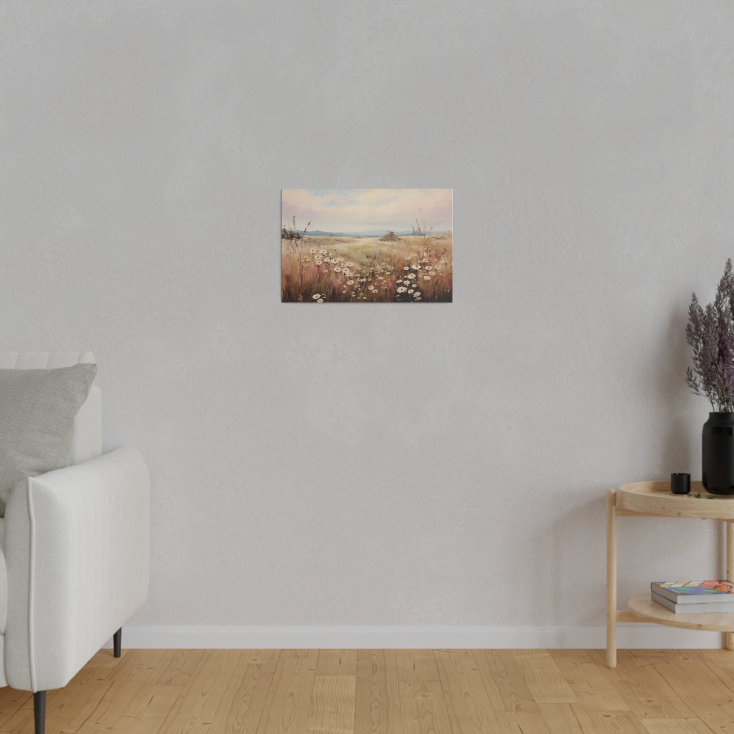 Spring Wildflower Field Landscape Vintage Oil Painting Canvas Print Canvas Art & Wall Decor Canvas Decor Eco-friendly Hanging Hardware Holiday Picks Home & Living Indoor Matte Seasonal Picks Sustainable Wall Wood