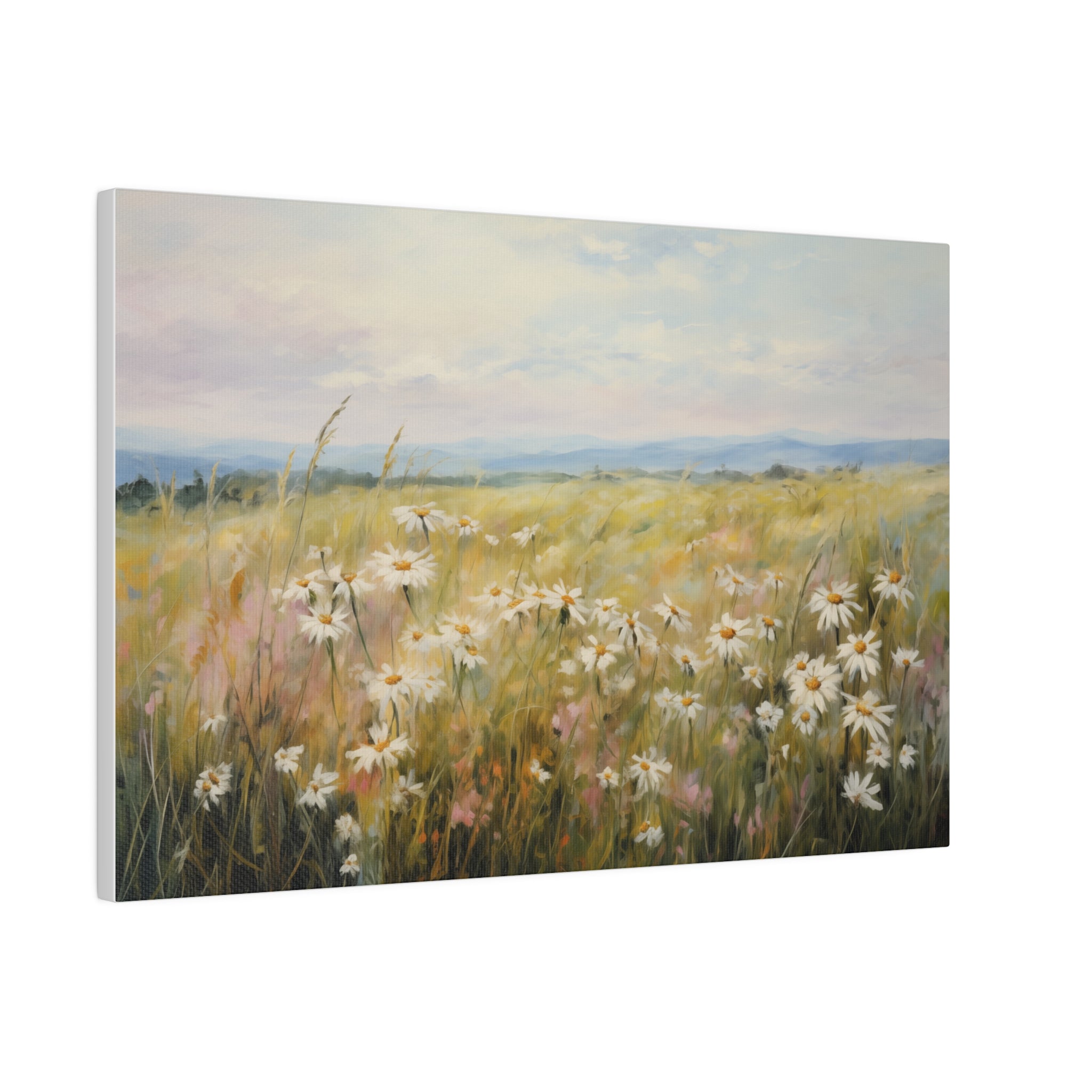 Springtime field, oil 2024 painting