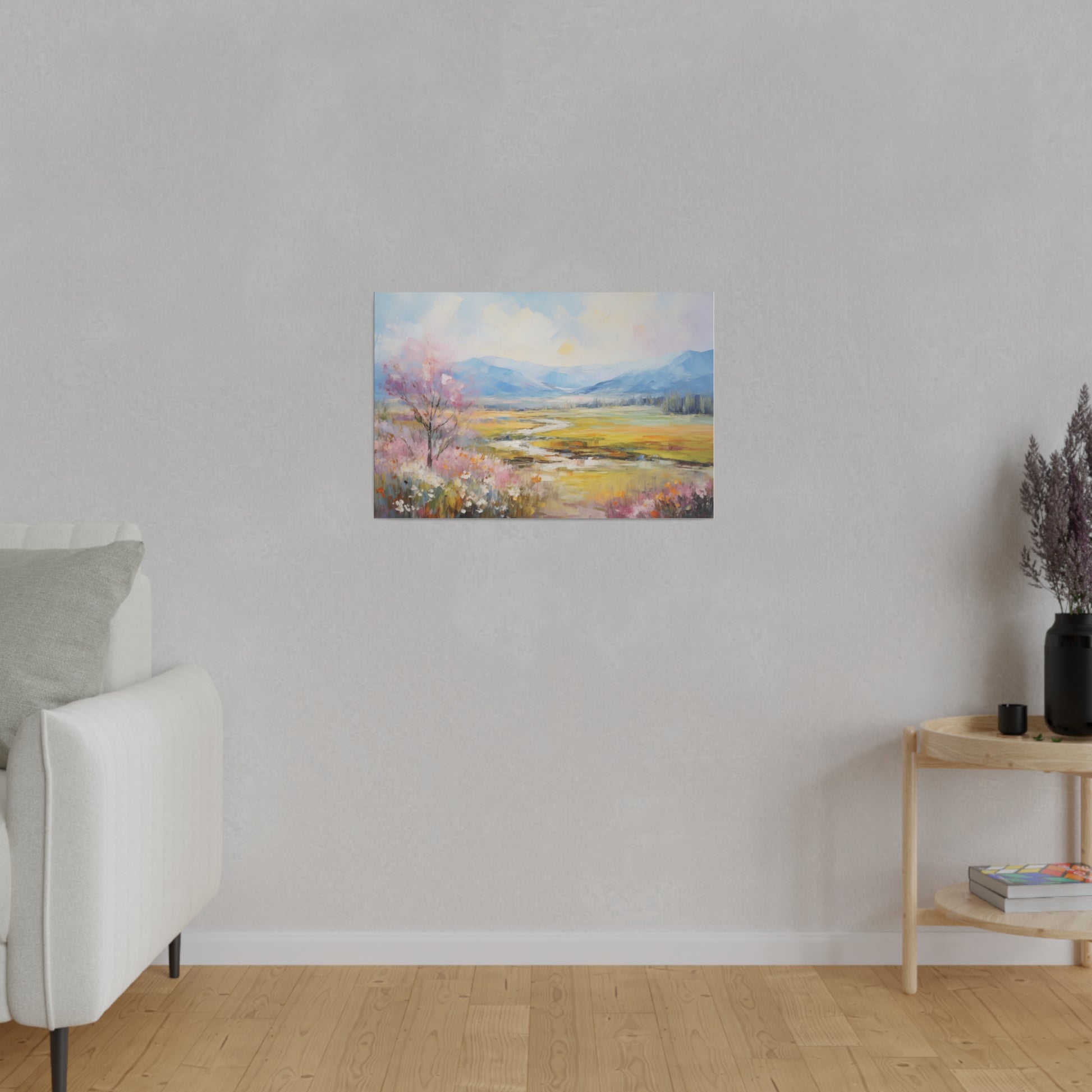 Abstract Spring Landscape Oil Painting Canvas Print Canvas Art & Wall Decor Canvas Decor Eco-friendly Hanging Hardware Holiday Picks Home & Living Indoor Matte Seasonal Picks Sustainable Wall Wood