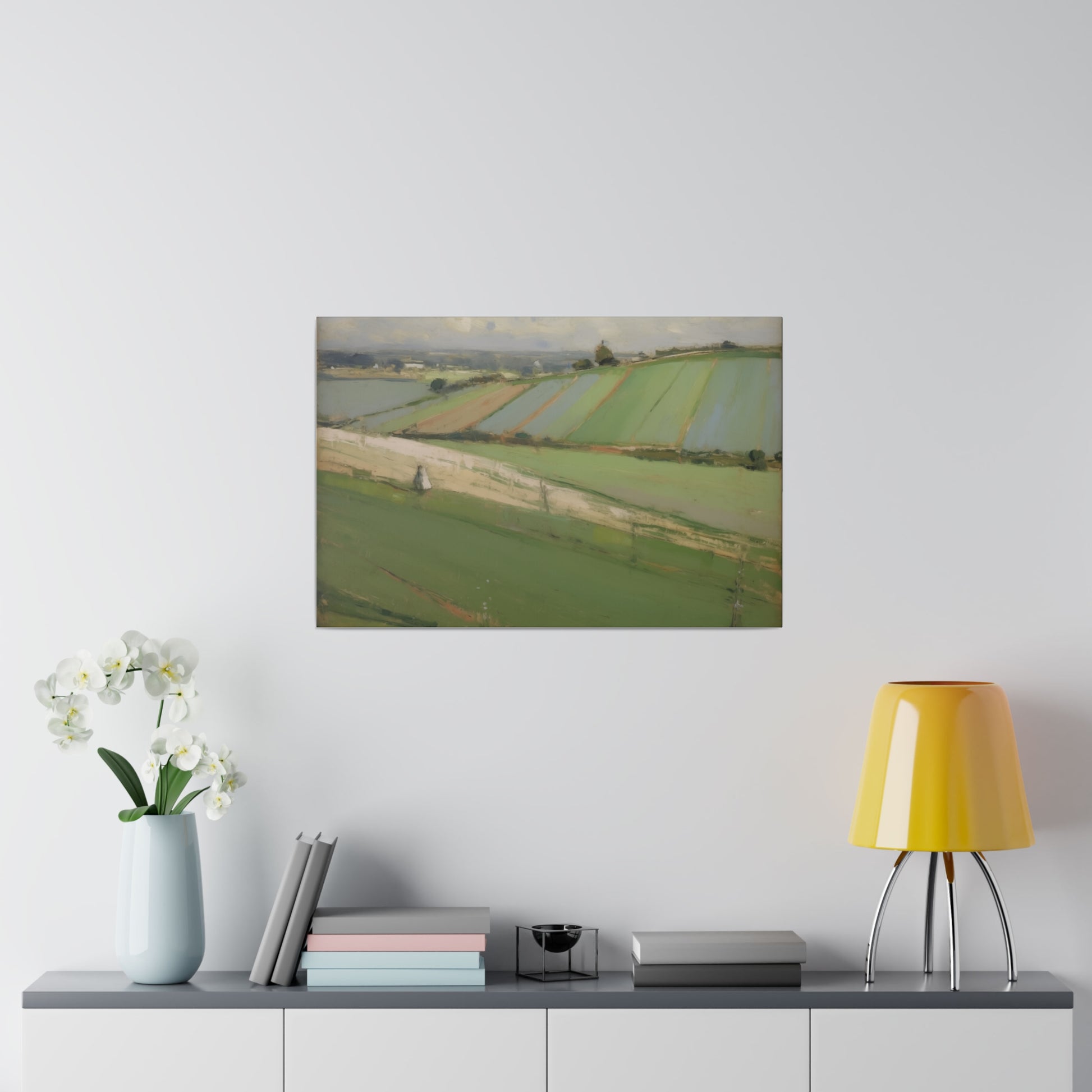 Rolling Hills Countryside Vintage Style Oil Painting Canvas Print Canvas Art & Wall Decor Canvas Decor Eco-friendly Hanging Hardware Holiday Picks Home & Living Indoor Matte Seasonal Picks Sustainable Wall Wood