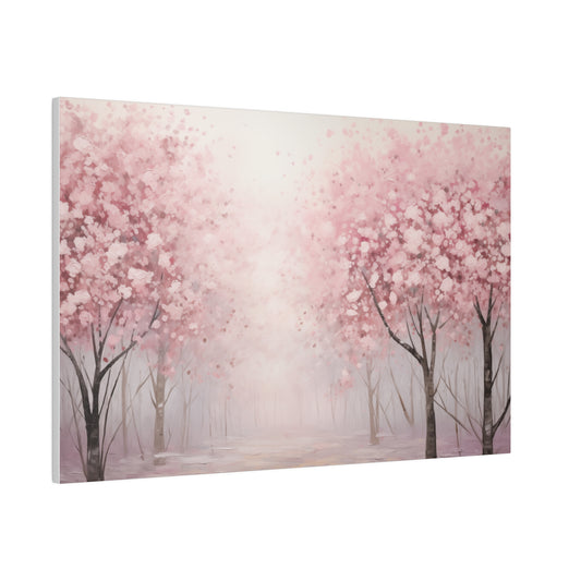 Spring Cherry Blossom Forest Wall Art Canvas Print