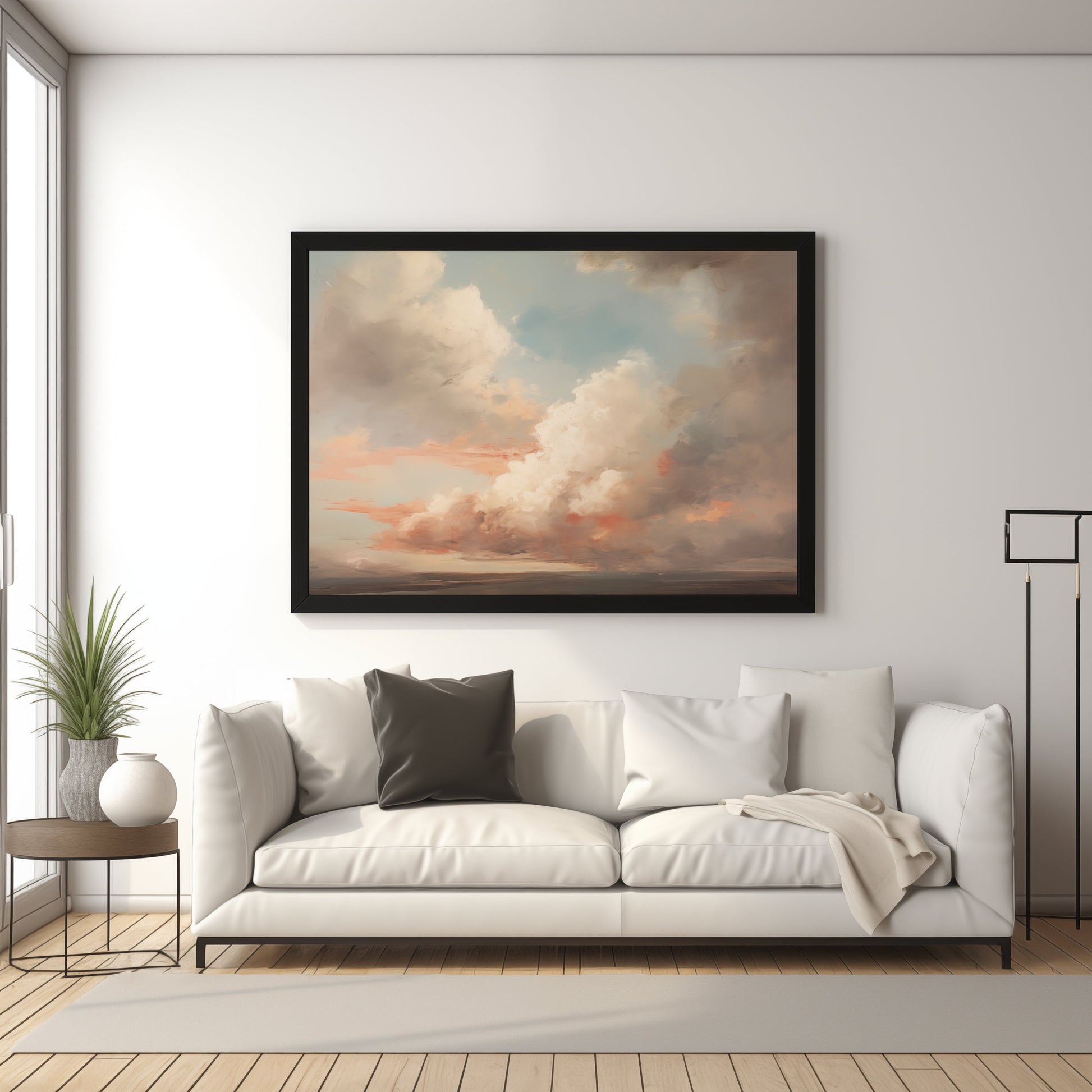 Morning Sky Abstract Printable Vintage Oil Painting Digital Download countryside_art digital digital_art_print downloadable_art home_decor landscape_wall_art living_room_decor midtownprintco modern_decor oil_painting printable_wall_art vintage_home_decor vintage_print wall_art