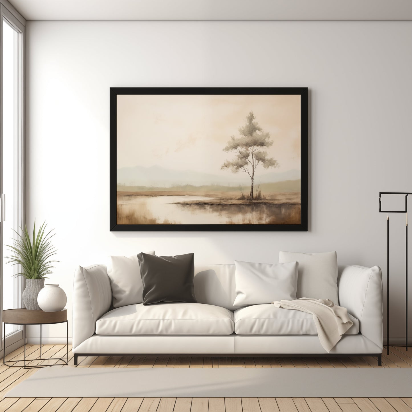 Neutral Minimalistic Landscape Printable Vintage Oil Painting Digital Download countryside_art digital digital_art_print downloadable_art landscape_wall_art living_room_decor midtownprintco modern_decor oil_painting printable_wall_art vintage_home_decor vintage_print vintage_wall_art wall_art