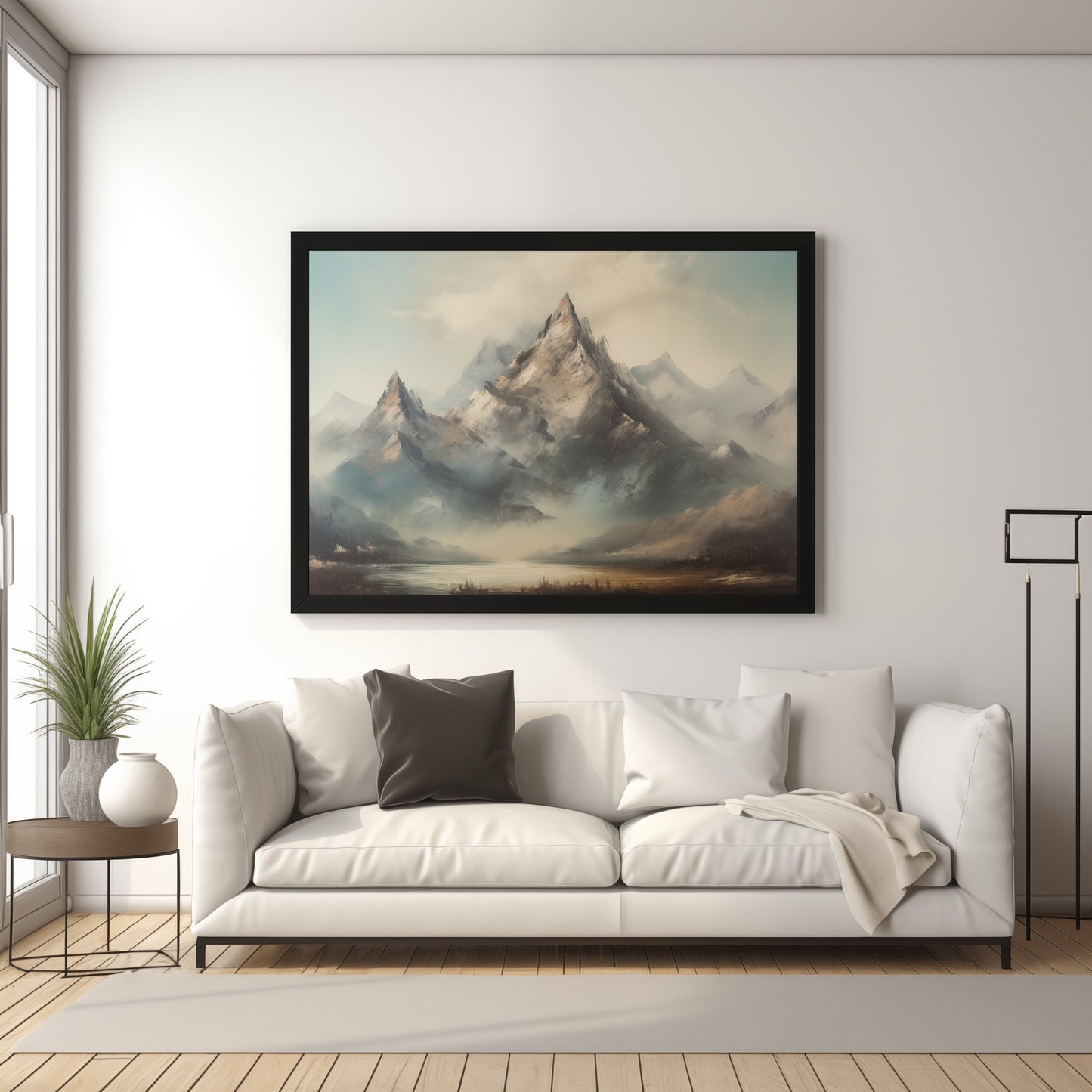 Winter Rustic Mountain Range Vintage Printable Oil Painting Digital Download countryside_art digital digital_art_print downloadable_art landscape_wall_art living_room_decor oil_painting printable_wall_art vintage_home_decor vintage_print wall_art winter_art winter_decor winter_landscape