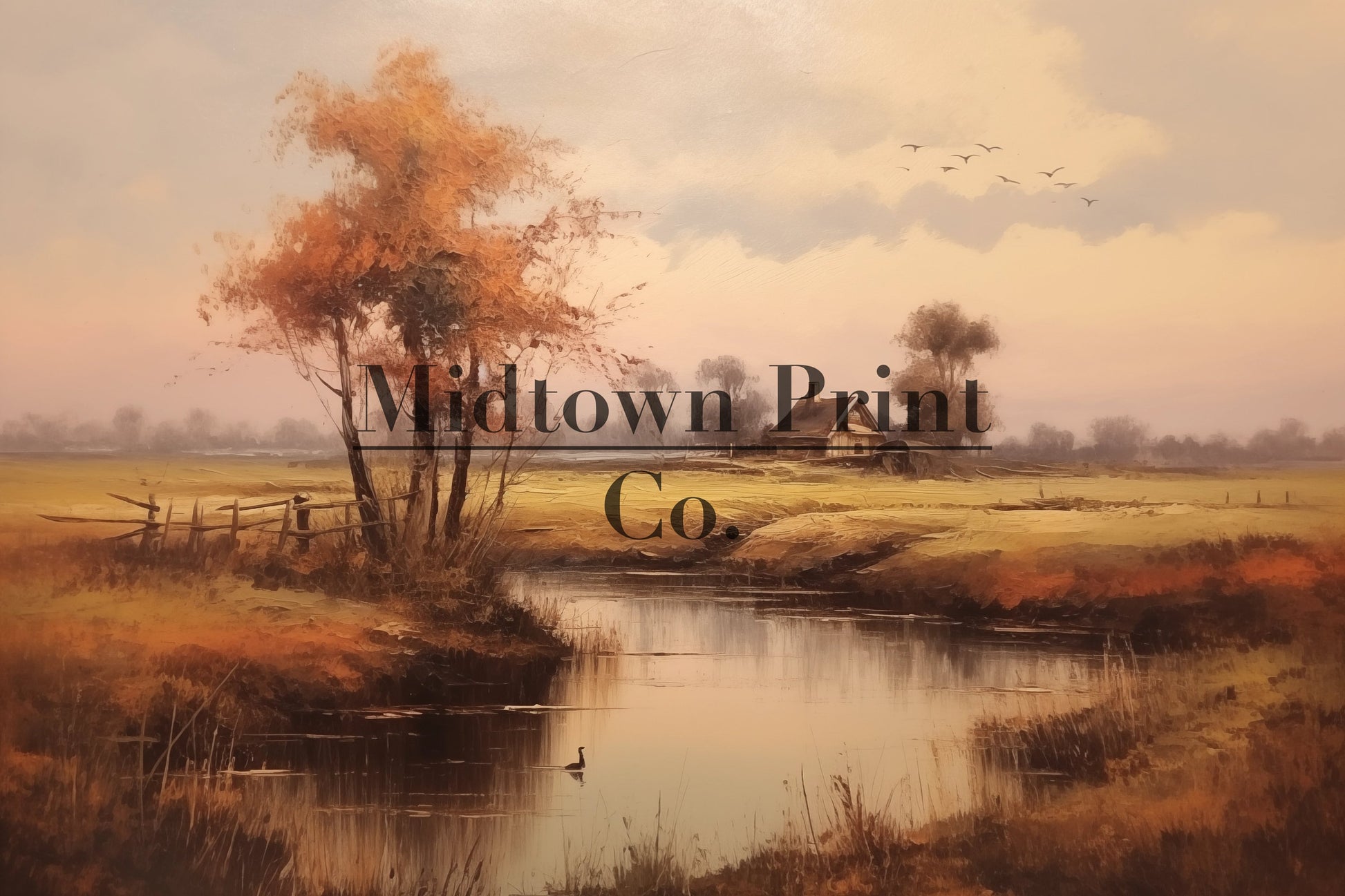 Cottage on a River Countryscape Printable Vintage Oil Painting Digital Download countryscape digital digital_art_print downloadable_art landscape landscape_wall_art living_room_decor MidtownPrintCo modern_decor oil_painting printable_wall_art vintage_home_decor vintage_print wall_art