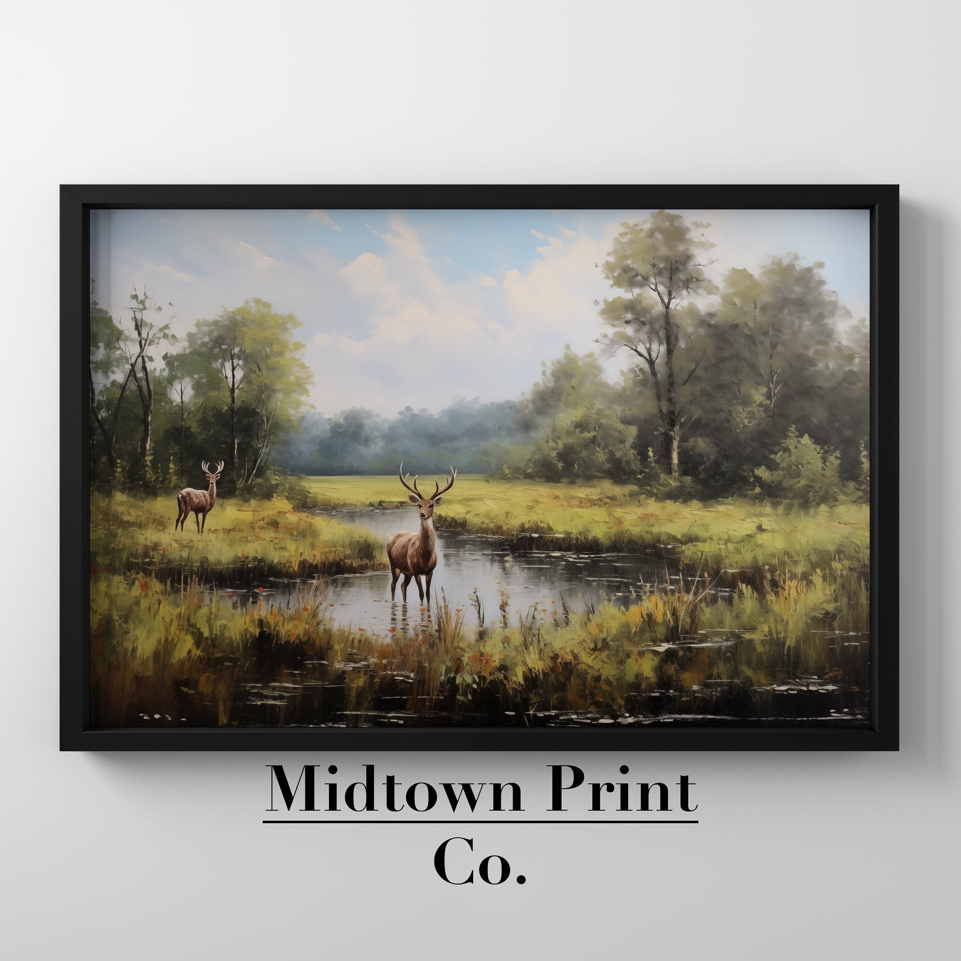 Rustic Dark Spring Meadows Landscape Printable Vintage Oil Painting Digital Download digital digital_art_print downloadable_art farmhouse_decor landscape_wall_art living_room_decor MidtownPrintCo modern_decor oil_painting printable_wall_art spring_landscape vintage_home_decor vintage_print wall_art