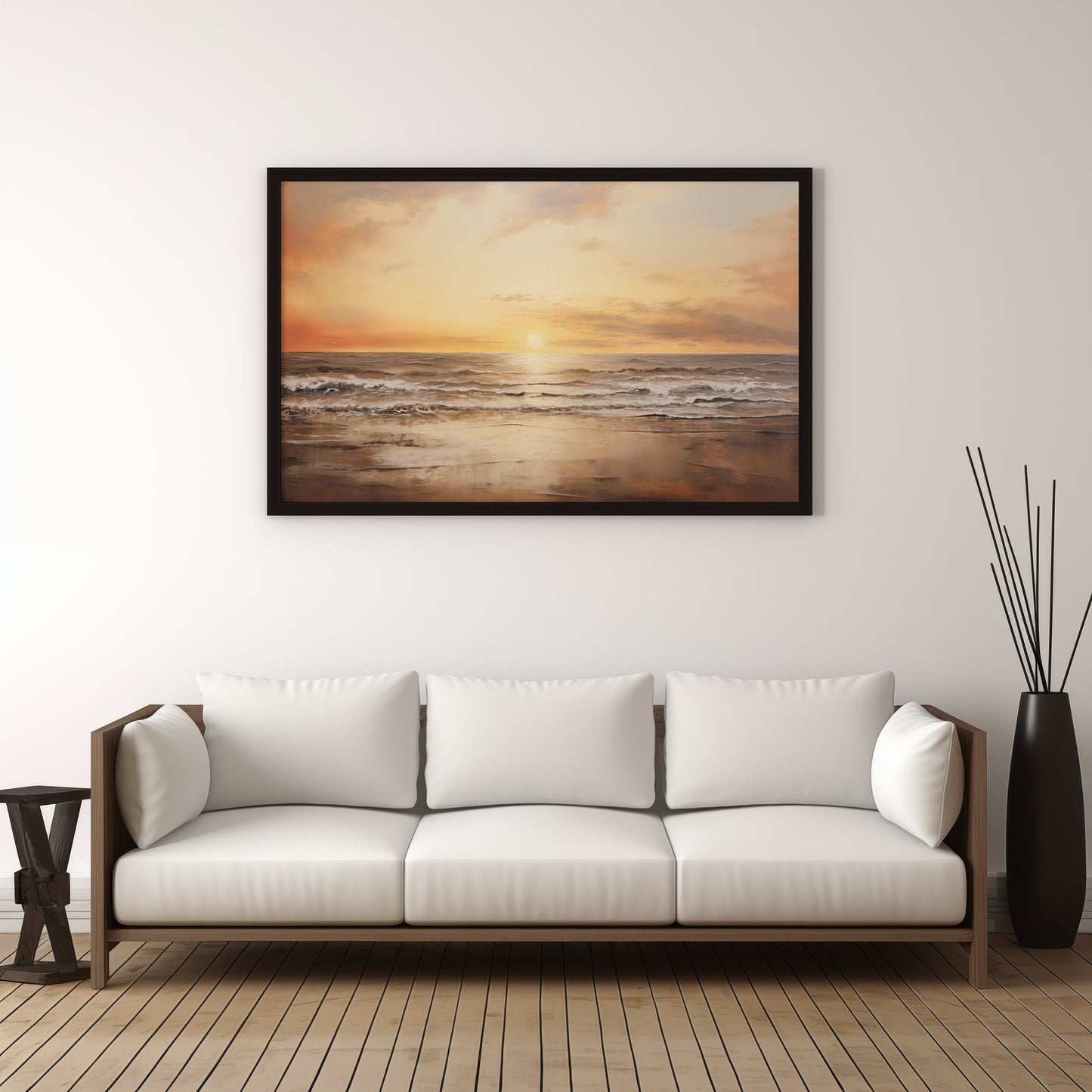 Beach Sunrise Abstract Beachscape Printable Oil Painting Digital Download beach_home_decor beach_house_art beach_landscape beachscape digital digital_art_print downloadable_art landscape_wall_art living_room_decor modern_decor oil_painting printable_wall_art summer_art vintage_print