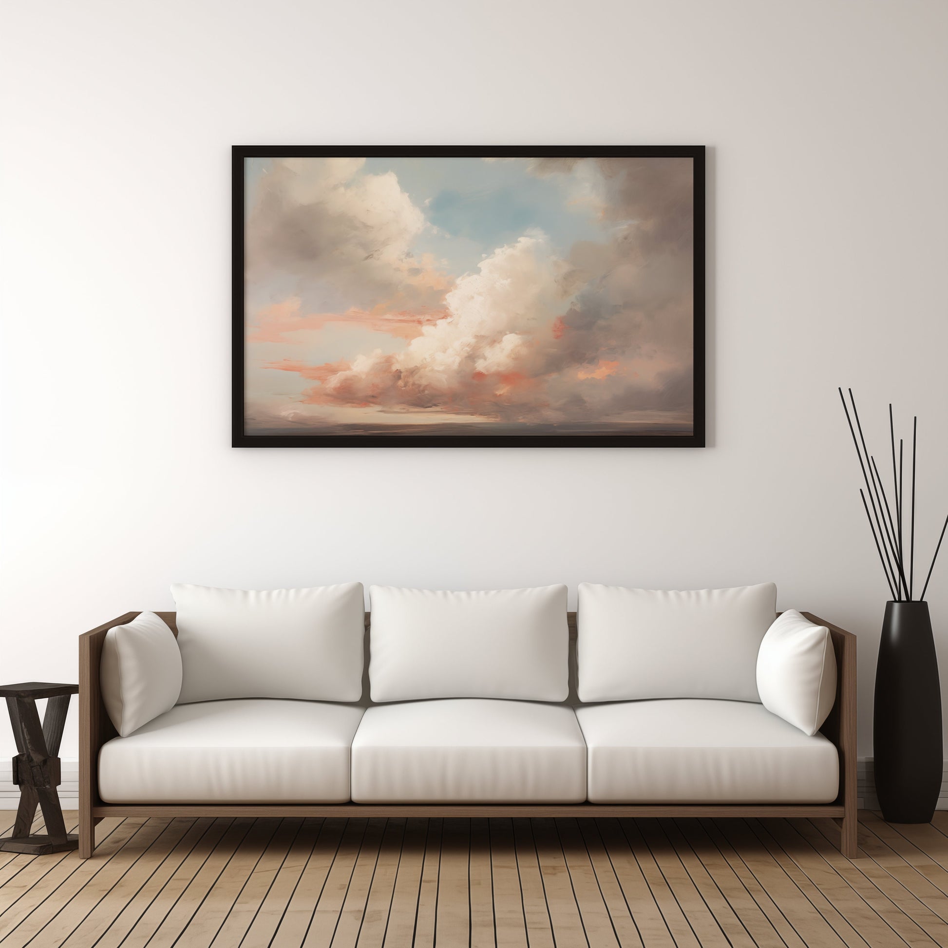 Morning Sky Abstract Printable Vintage Oil Painting Digital Download countryside_art digital digital_art_print downloadable_art home_decor landscape_wall_art living_room_decor midtownprintco modern_decor oil_painting printable_wall_art vintage_home_decor vintage_print wall_art