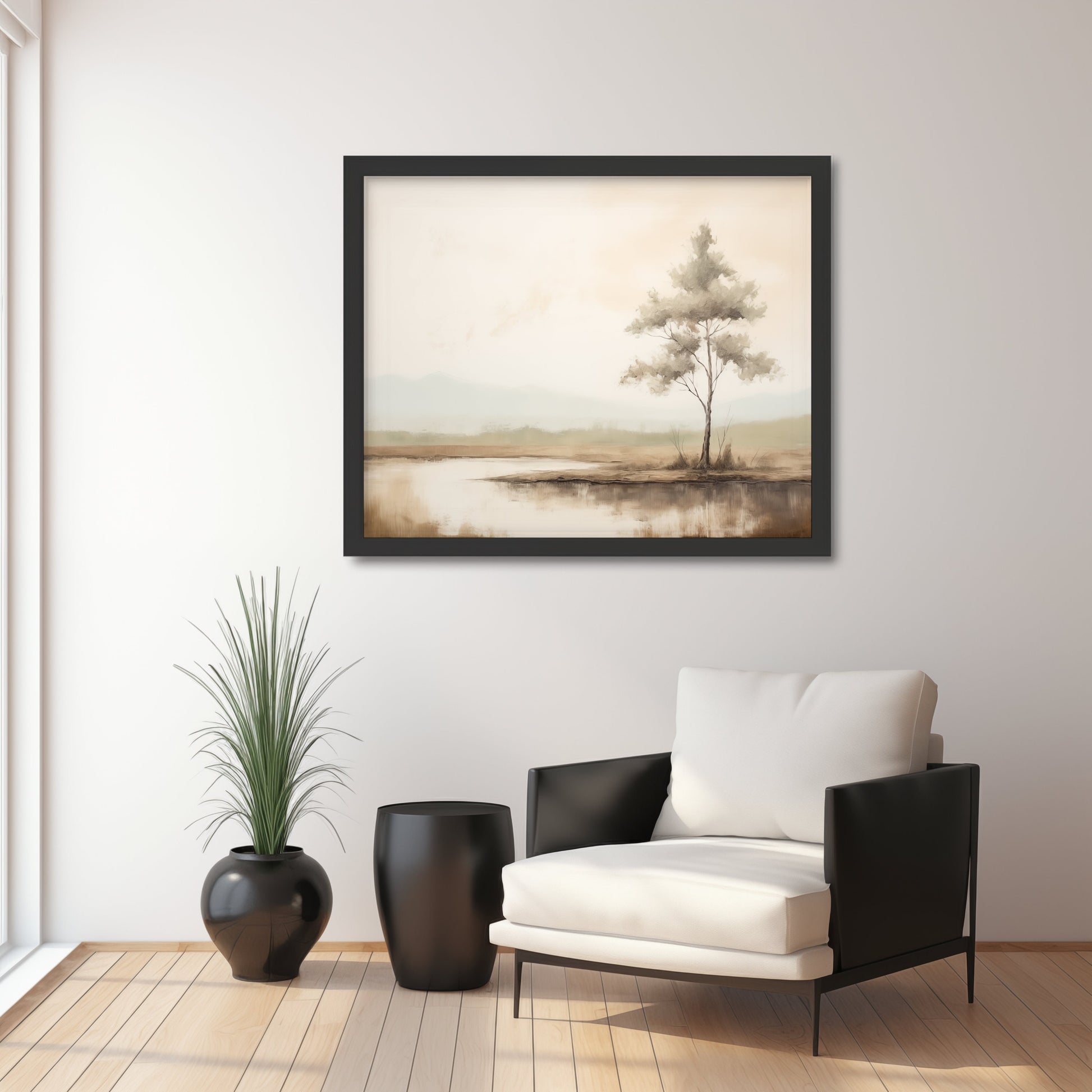 Neutral Minimalistic Landscape Printable Vintage Oil Painting Digital Download countryside_art digital digital_art_print downloadable_art landscape_wall_art living_room_decor midtownprintco modern_decor oil_painting printable_wall_art vintage_home_decor vintage_print vintage_wall_art wall_art