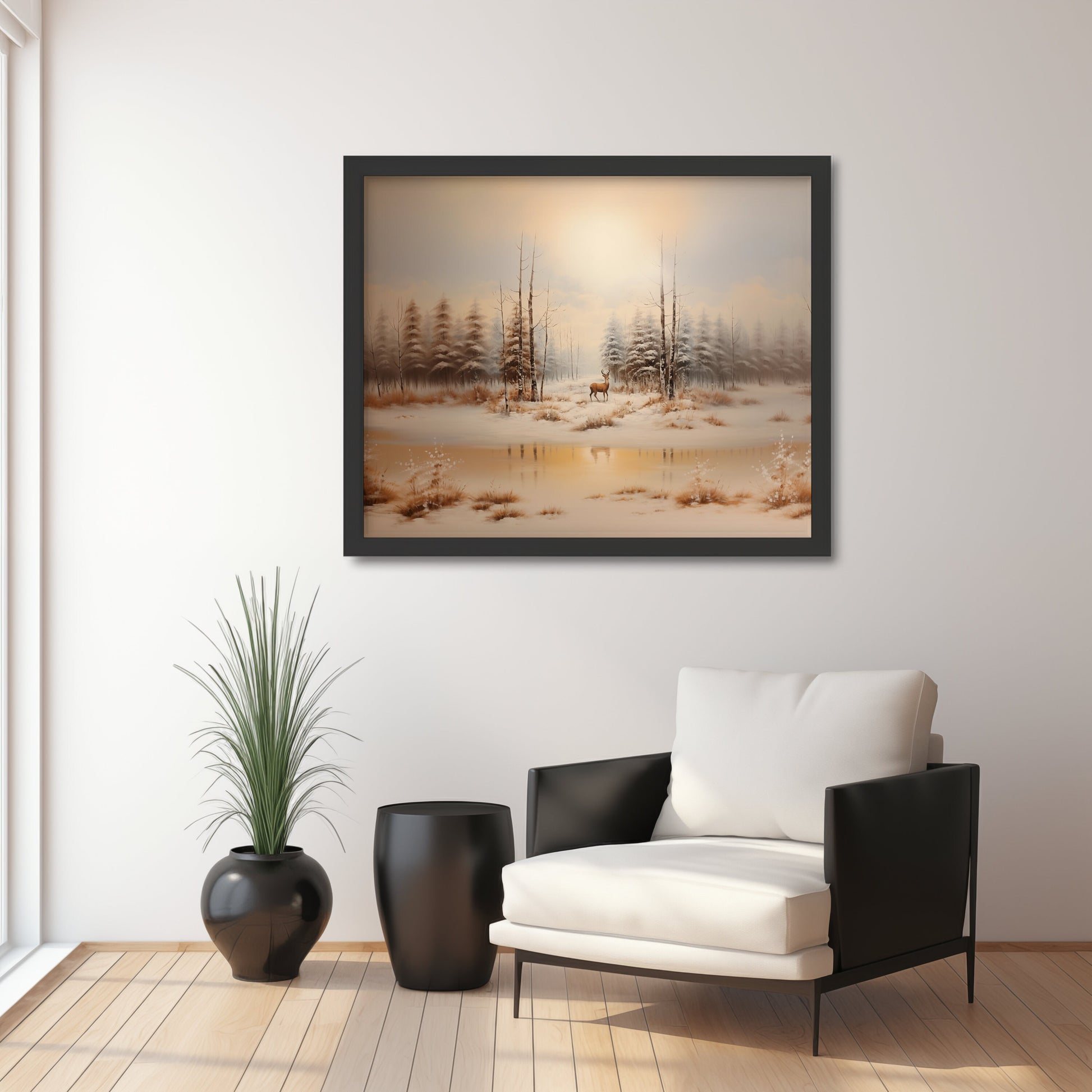 Snowy Winter Pine Tree Forest Printable Vintage Oil Painting Digital Download digital digital_art_print downloadable_art landscape_wall_art living_room_decor MidtownPrintCo modern_decor oil_painting printable_wall_art vintage_home_decor vintage_print wall_art winter_decor winter_landscape