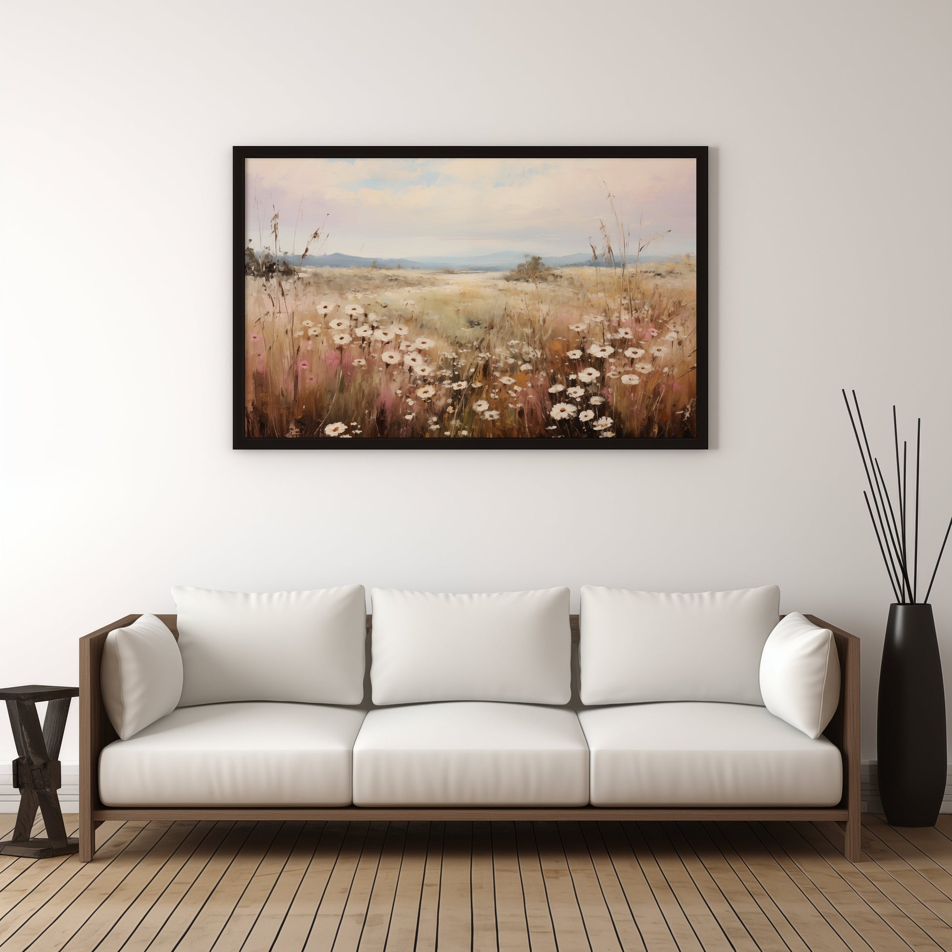 Spring Wildflower Field Landscape Printable Vintage Oil Painting Digital Download countryside_art digital digital_art_print downloadable_art landscape_wall_art living_room_decor modern_decor oil_painting printable_wall_art spring_art spring_decor springtime_landscape vintage_home_decor vintage_print