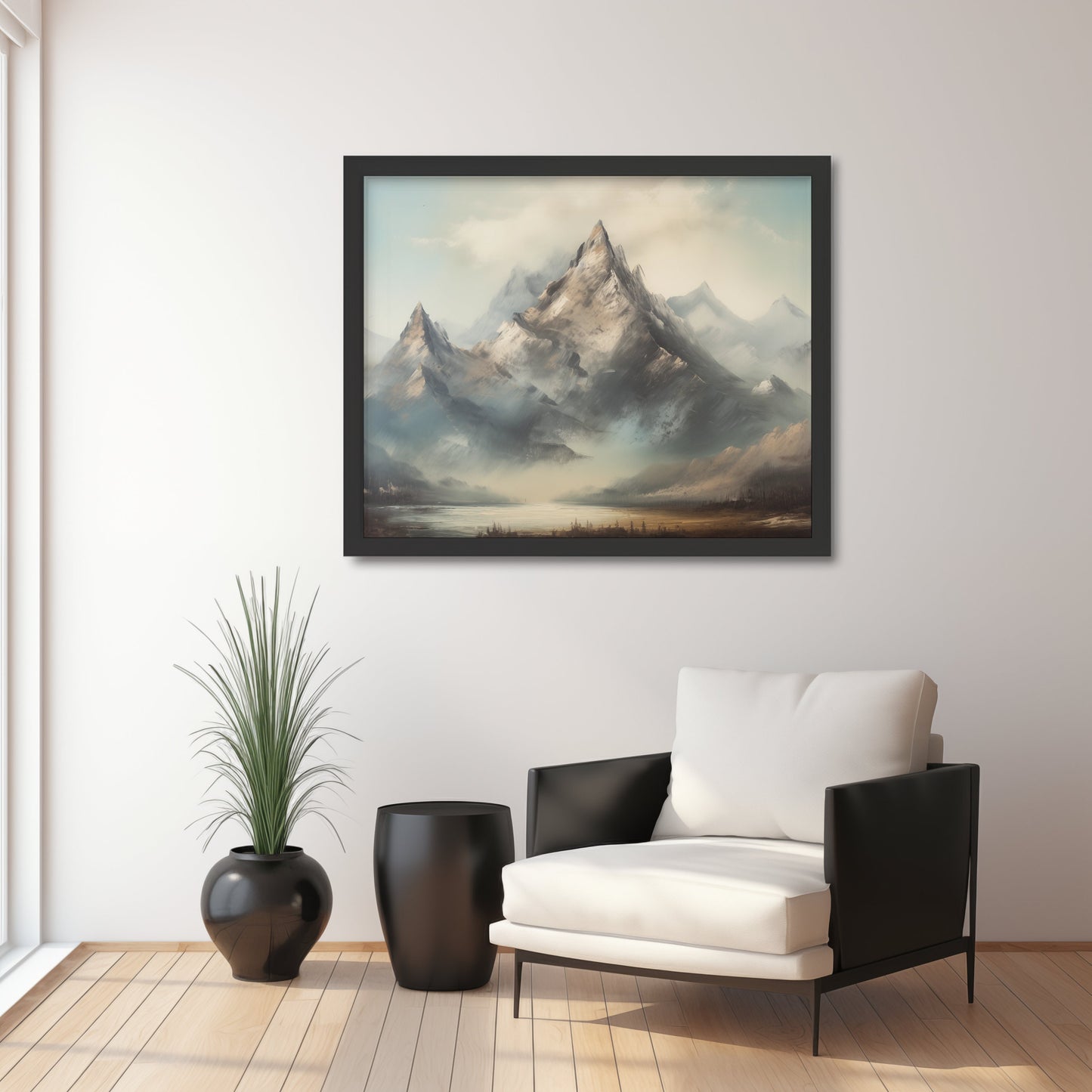 Winter Rustic Mountain Range Vintage Printable Oil Painting Digital Download countryside_art digital digital_art_print downloadable_art landscape_wall_art living_room_decor oil_painting printable_wall_art vintage_home_decor vintage_print wall_art winter_art winter_decor winter_landscape