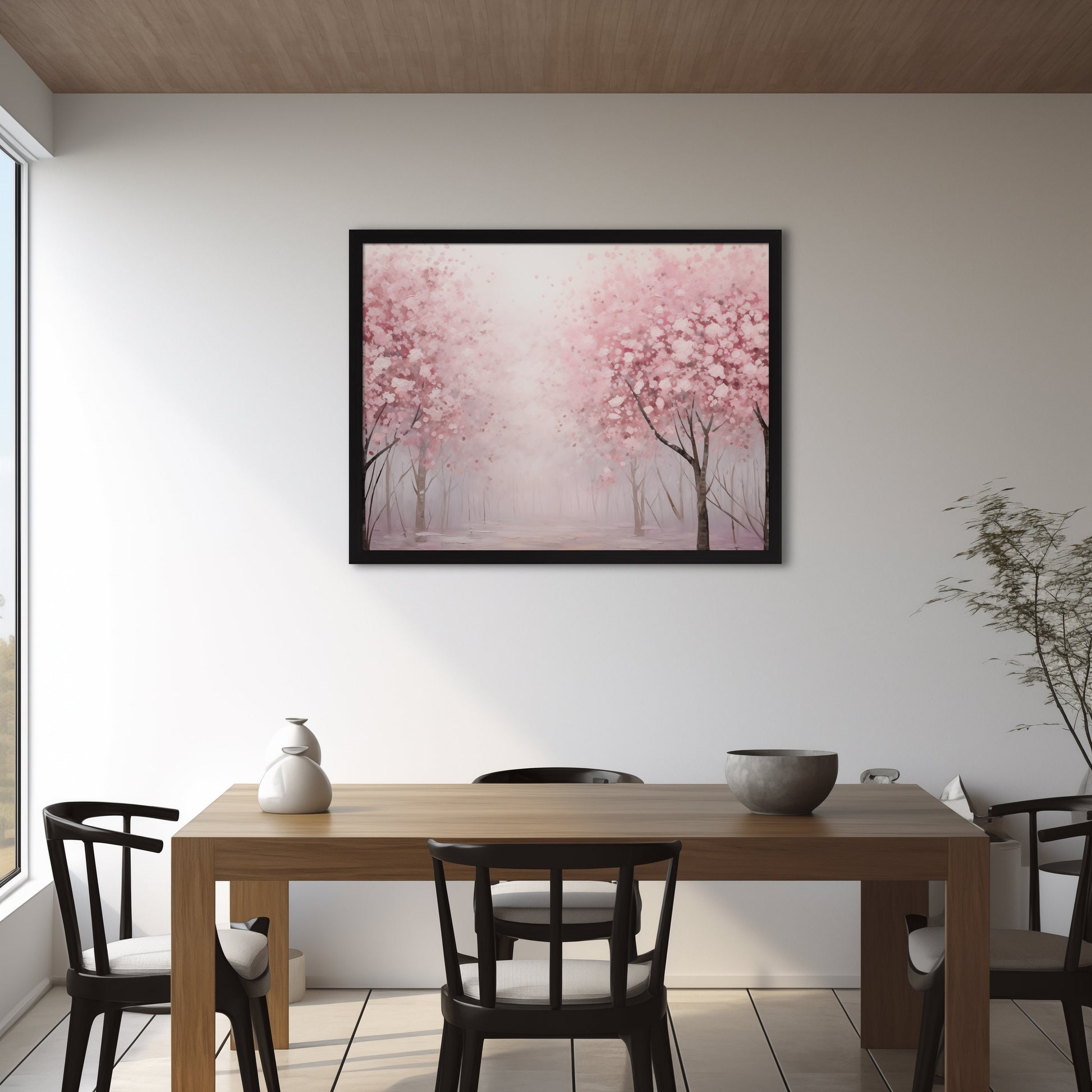 Spring Cherry Blossom Forest Printable Wall Art Digital Download Cherry_Blossom_Print digital digital_prints downloadable_prints easter_decor farmhouse_decor Landscape_Painting modern_decor printable_wall_art spring_decor spring_landscape spring_wall_art vintage_spring_decor wall_art