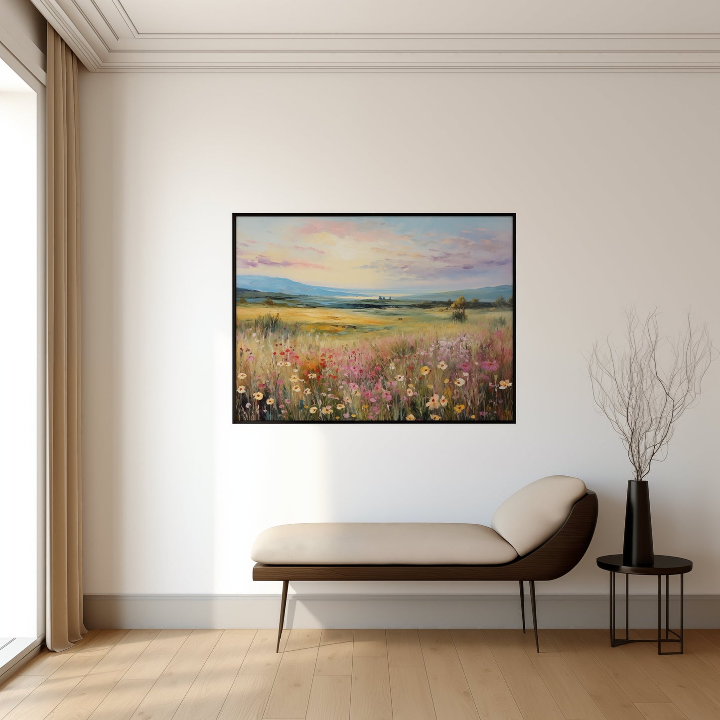 Spring Wildflower Landscape Floral Oil Print Digital Download countryside_decor digital digital_prints digital_wall_art downloadable_prints easter_decor farmhouse_decor floral_print landscape_painting printable_wall_art spring_decor spring_home_decor vintage_spring_decor wall_art