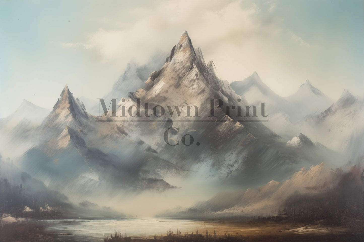 Winter Rustic Mountain Range Vintage Printable Oil Painting Digital Download countryside_art digital digital_art_print downloadable_art landscape_wall_art living_room_decor oil_painting printable_wall_art vintage_home_decor vintage_print wall_art winter_art winter_decor winter_landscape