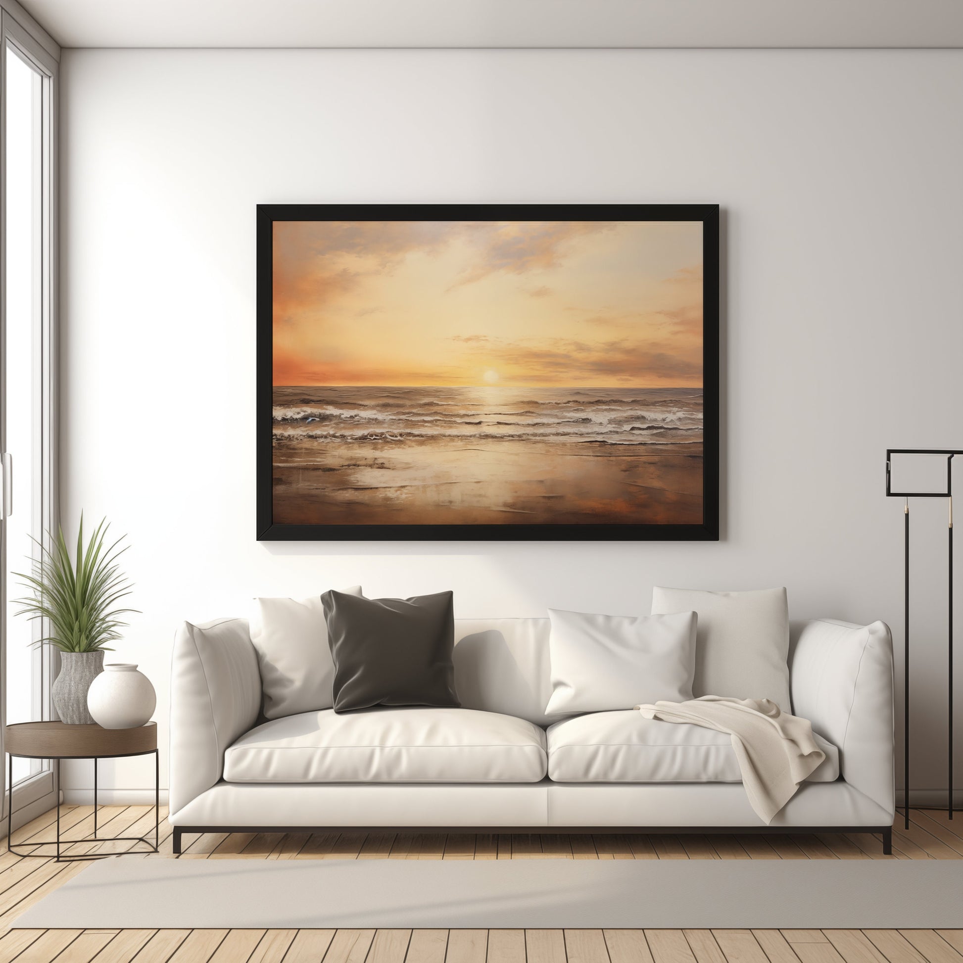 Beach Sunrise Abstract Beachscape Printable Oil Painting Digital Download beach_home_decor beach_house_art beach_landscape beachscape digital digital_art_print downloadable_art landscape_wall_art living_room_decor modern_decor oil_painting printable_wall_art summer_art vintage_print