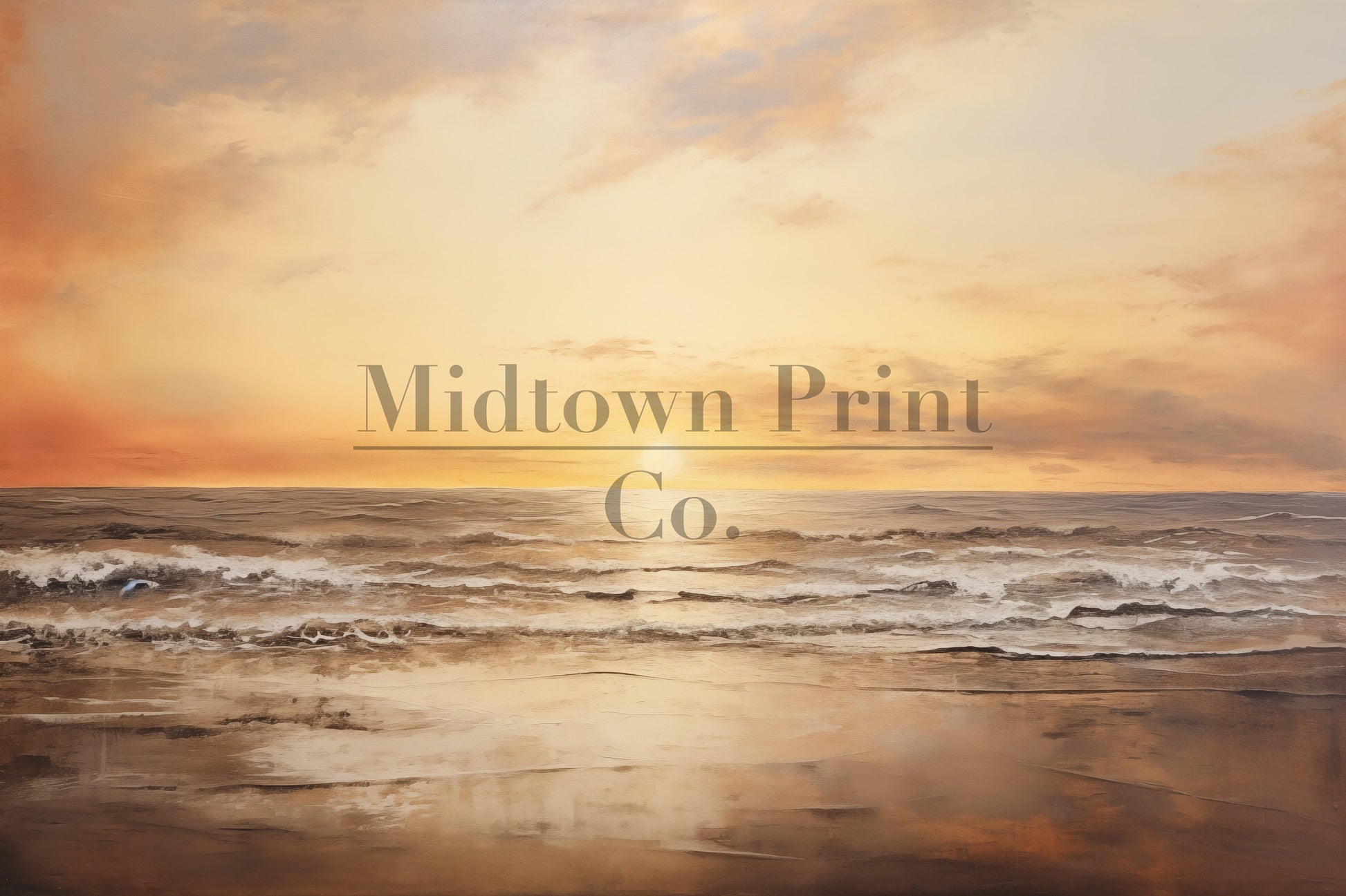 Beach Sunrise Abstract Beachscape Printable Oil Painting Digital Download beach_home_decor beach_house_art beach_landscape beachscape digital digital_art_print downloadable_art landscape_wall_art living_room_decor modern_decor oil_painting printable_wall_art summer_art vintage_print