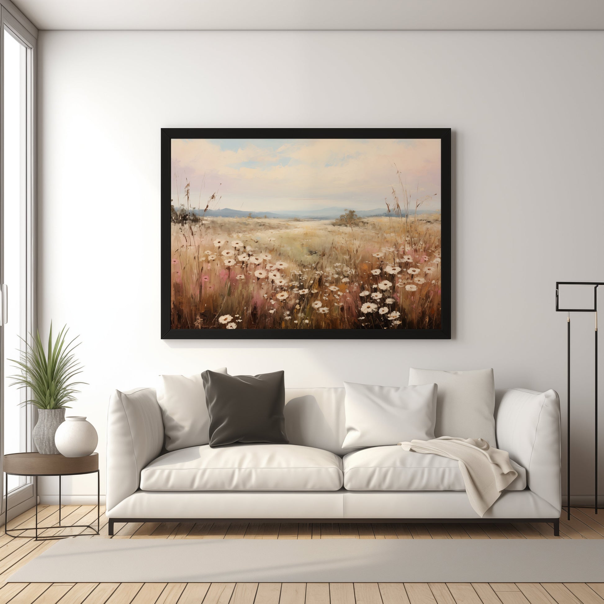 Spring Wildflower Field Landscape Printable Vintage Oil Painting Digital Download countryside_art digital digital_art_print downloadable_art landscape_wall_art living_room_decor modern_decor oil_painting printable_wall_art spring_art spring_decor springtime_landscape vintage_home_decor vintage_print