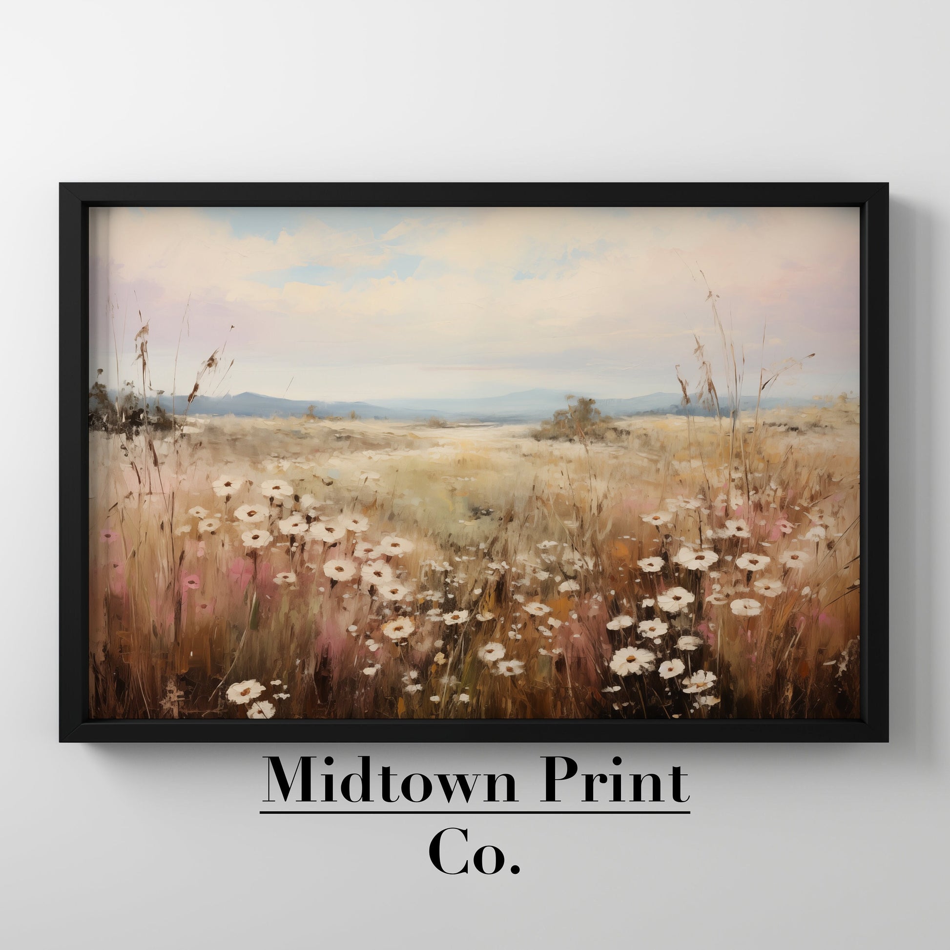 Spring Wildflower Field Landscape Printable Vintage Oil Painting Digital Download countryside_art digital digital_art_print downloadable_art landscape_wall_art living_room_decor modern_decor oil_painting printable_wall_art spring_art spring_decor springtime_landscape vintage_home_decor vintage_print