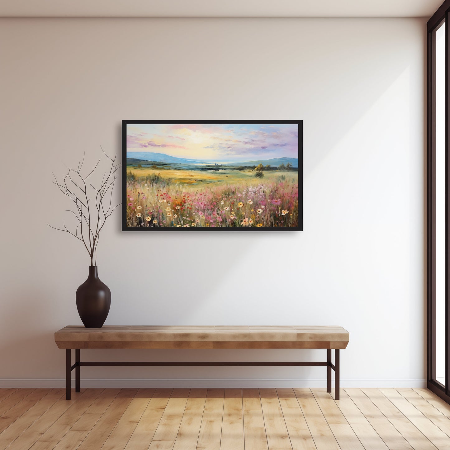 Spring Wildflower Landscape Floral Oil Print Digital Download countryside_decor digital digital_prints digital_wall_art downloadable_prints easter_decor farmhouse_decor floral_print landscape_painting printable_wall_art spring_decor spring_home_decor vintage_spring_decor wall_art